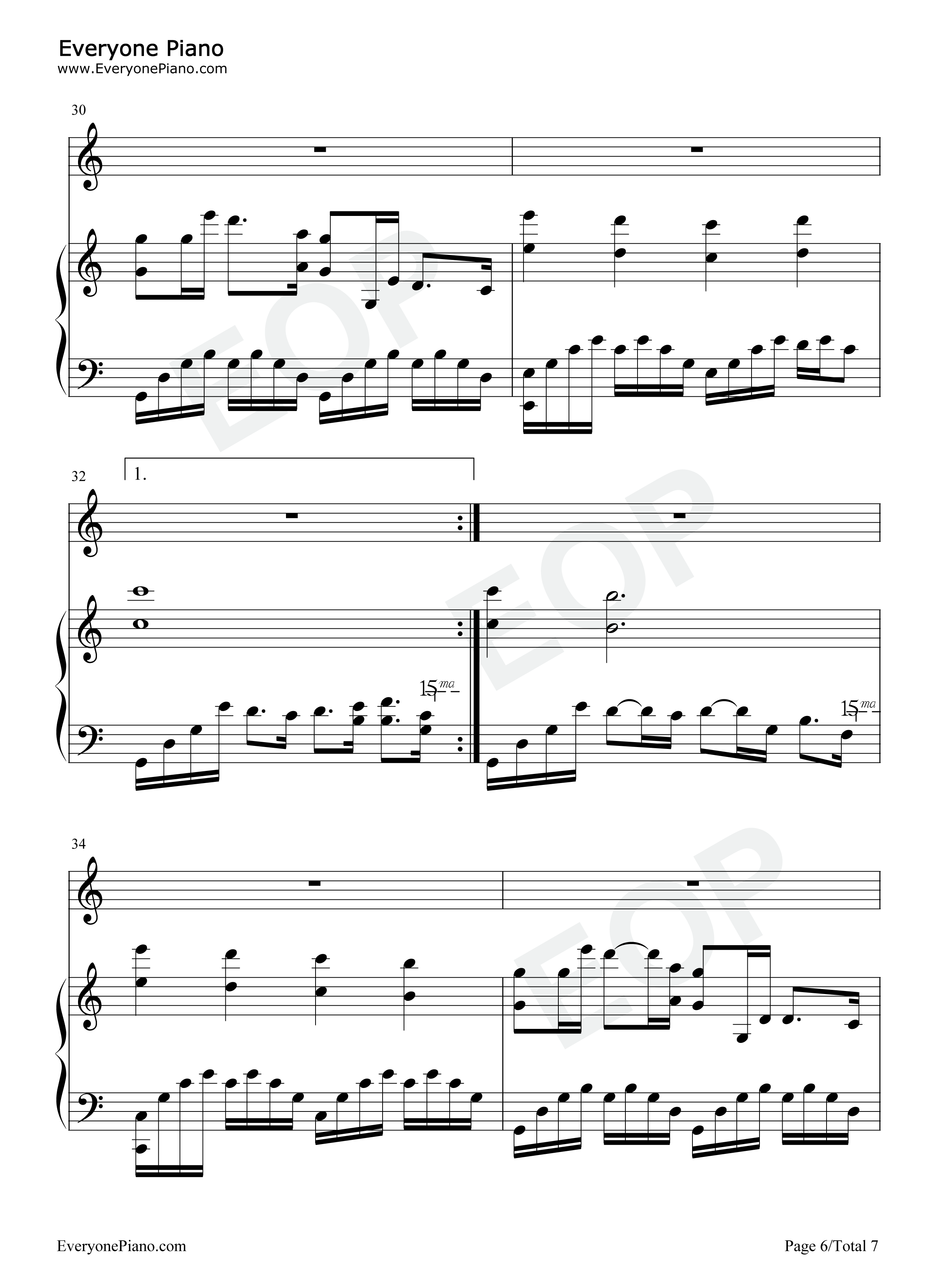 园游会钢琴谱_周杰伦