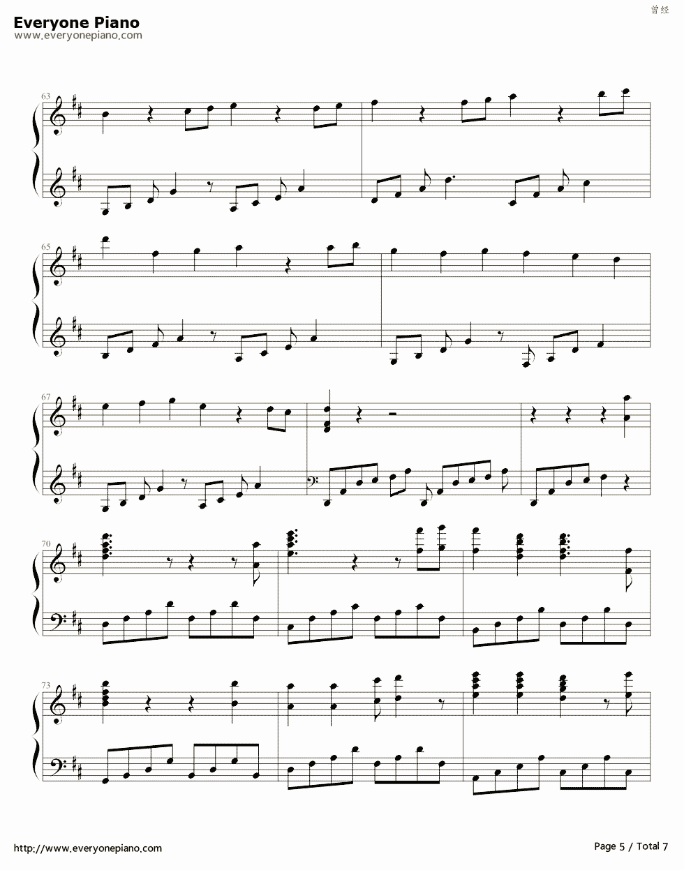 曾经钢琴谱_周杰伦