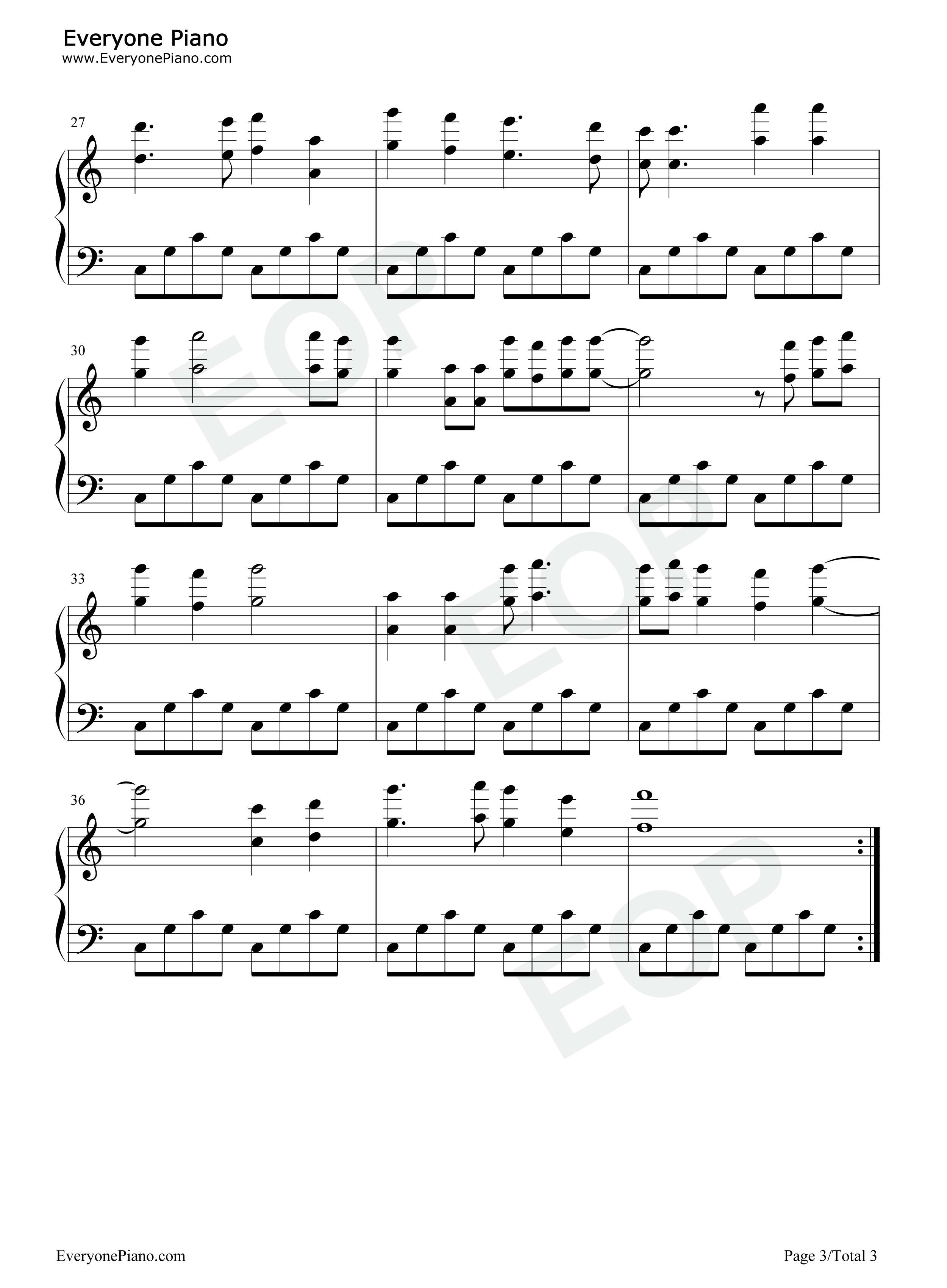 龙战骑士钢琴谱_周杰伦