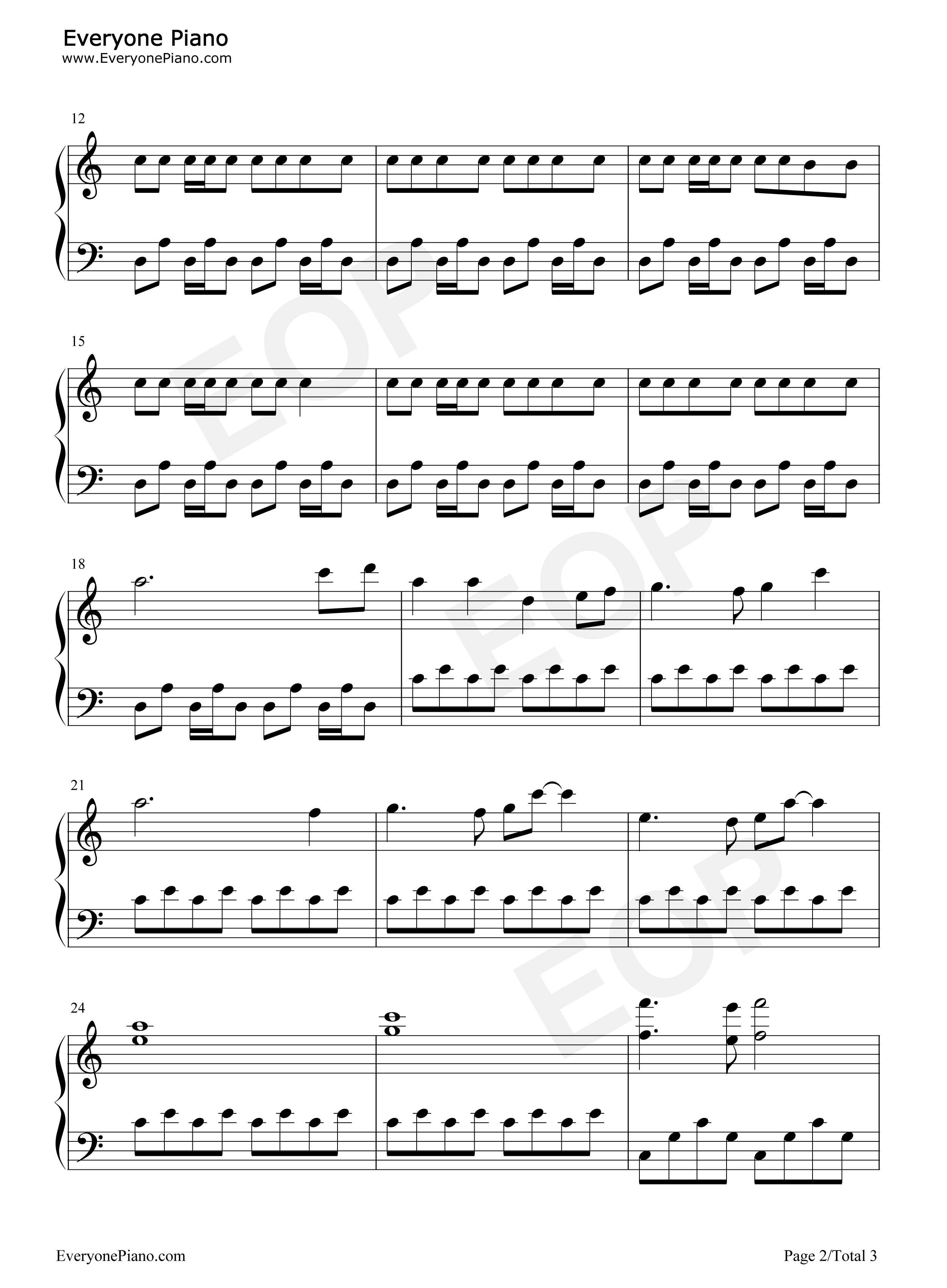 龙战骑士钢琴谱_周杰伦