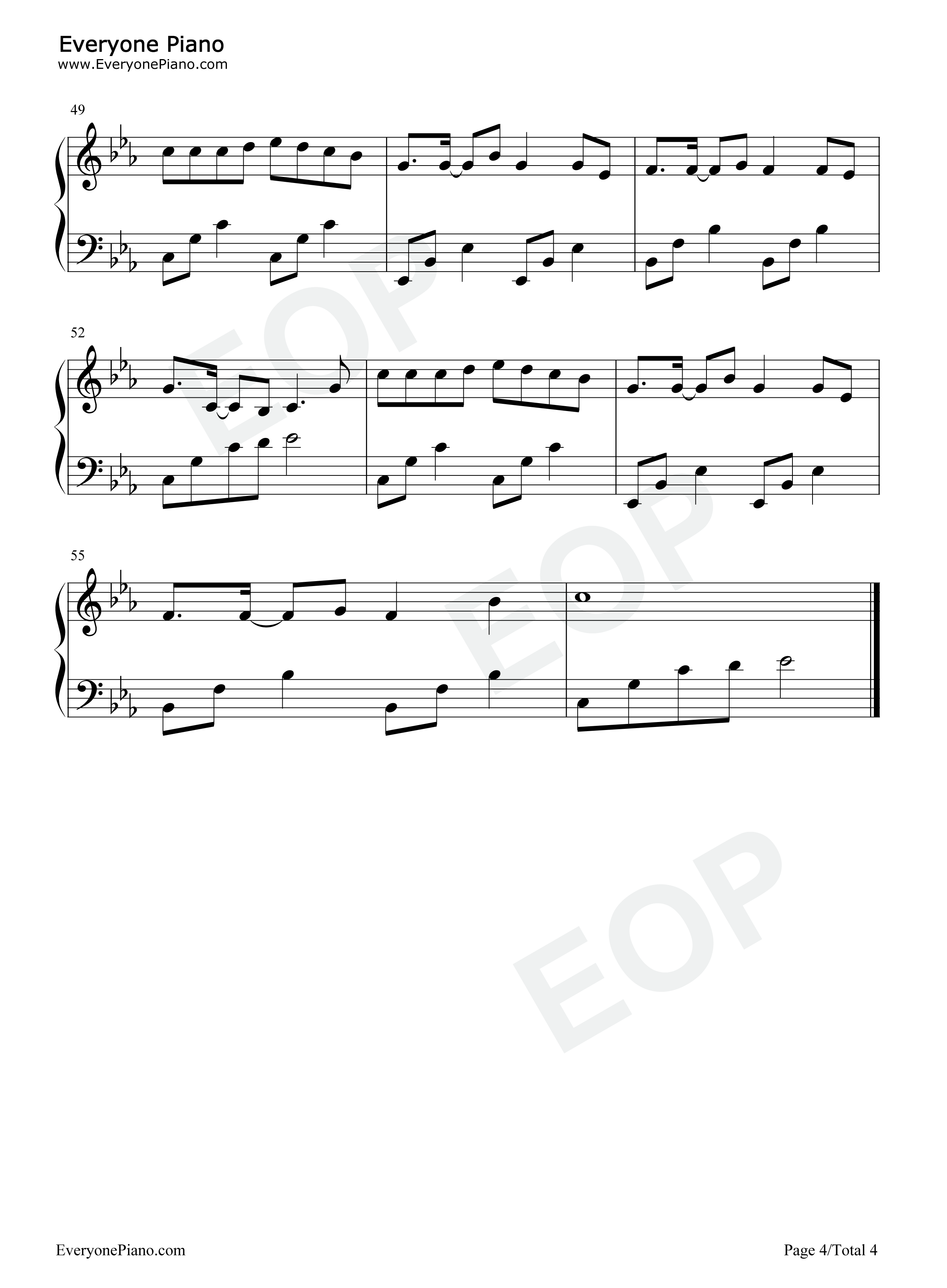 不甘钢琴谱_小乐哥