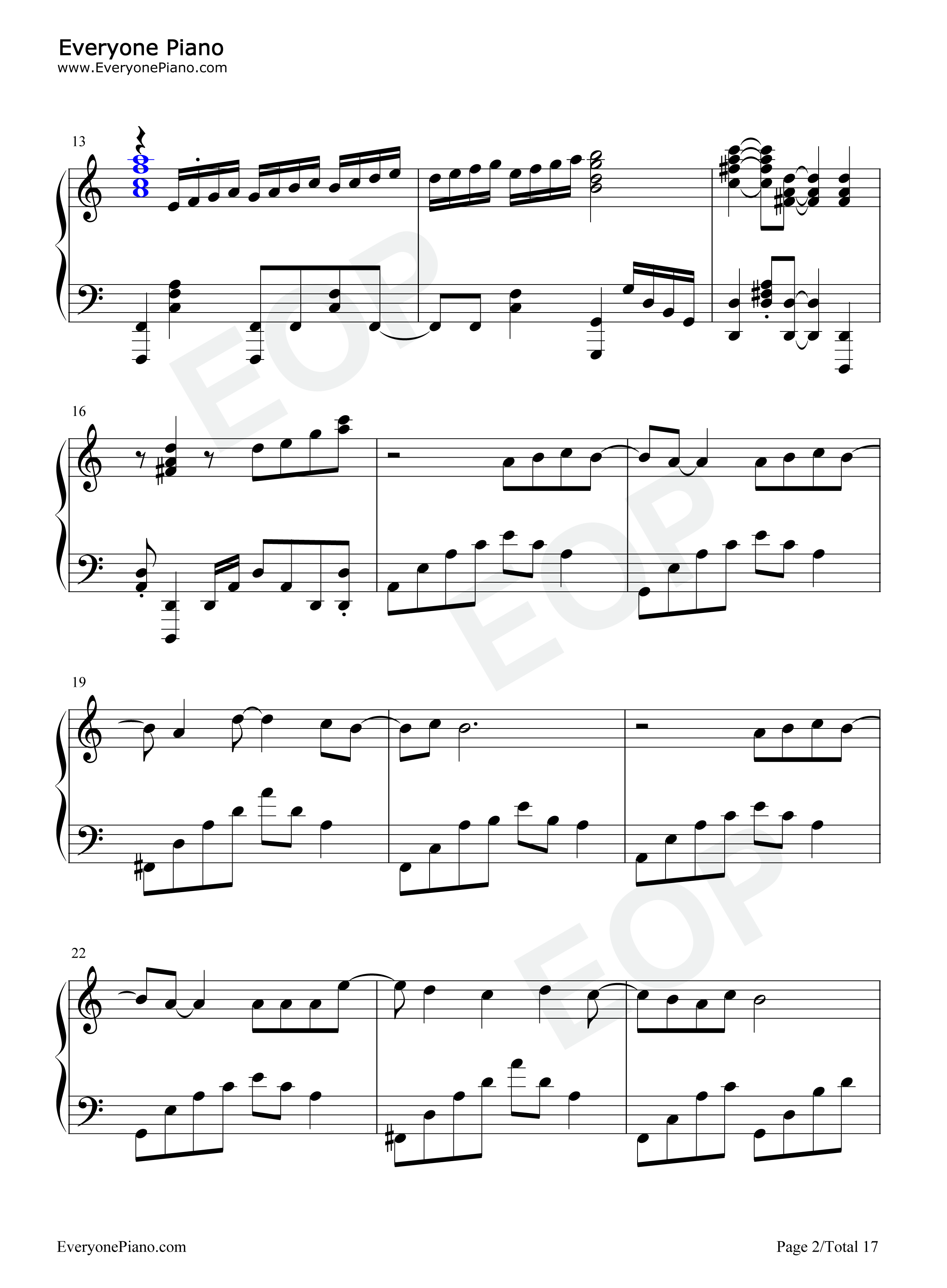 OveR钢琴谱_富田美忧