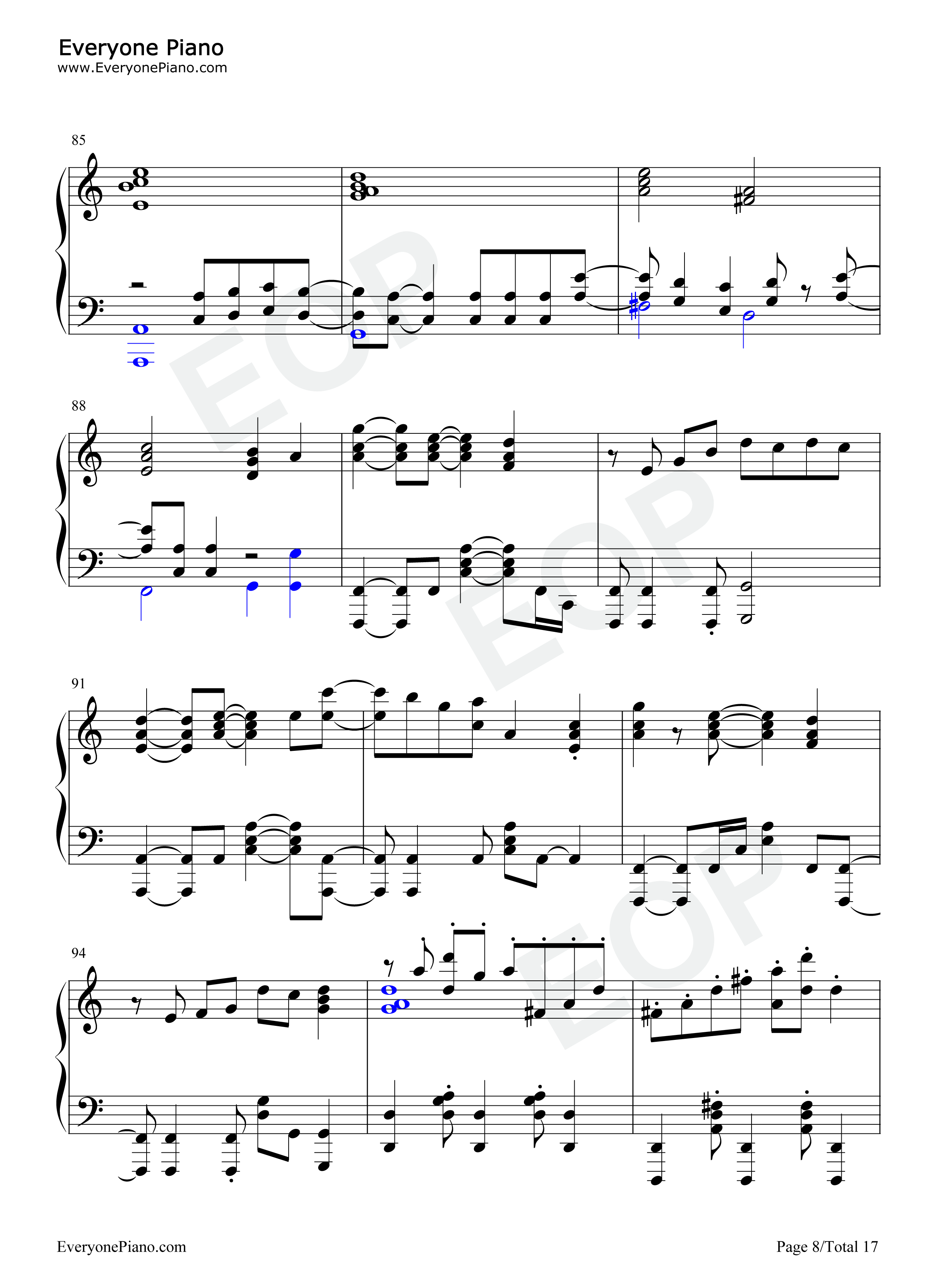 OveR钢琴谱_富田美忧