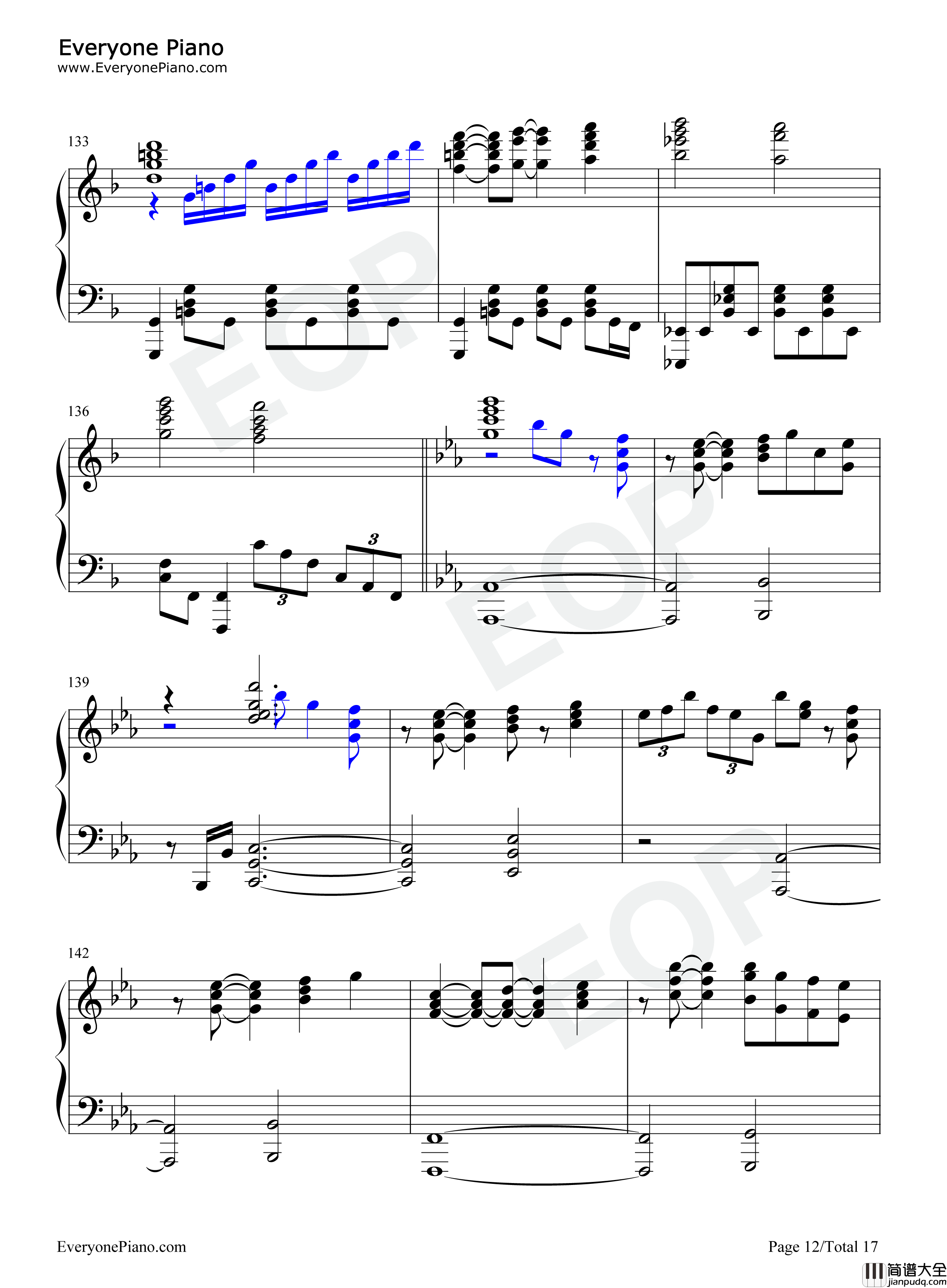 OveR钢琴谱_富田美忧