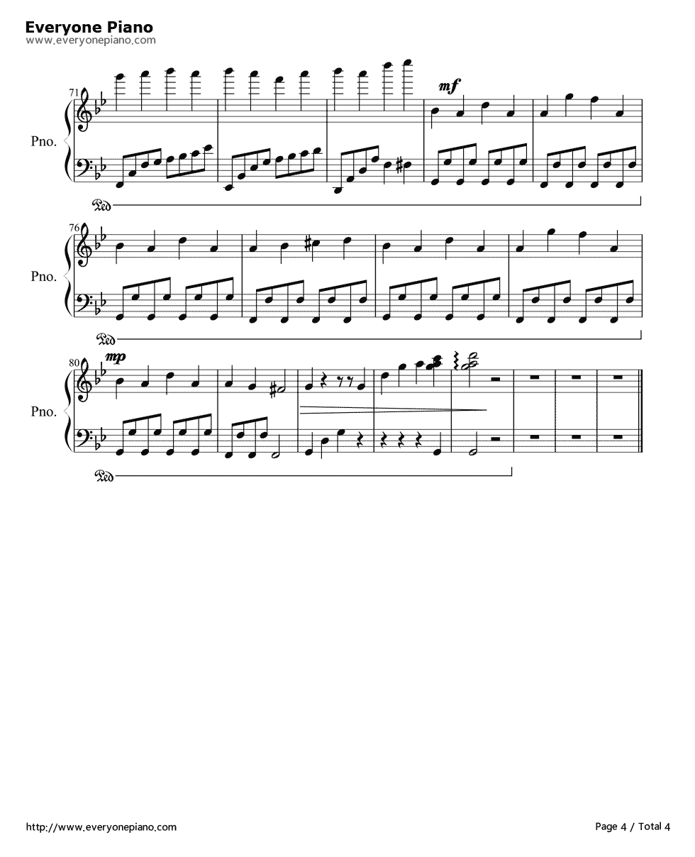 月蚀的假面钢琴谱_未知