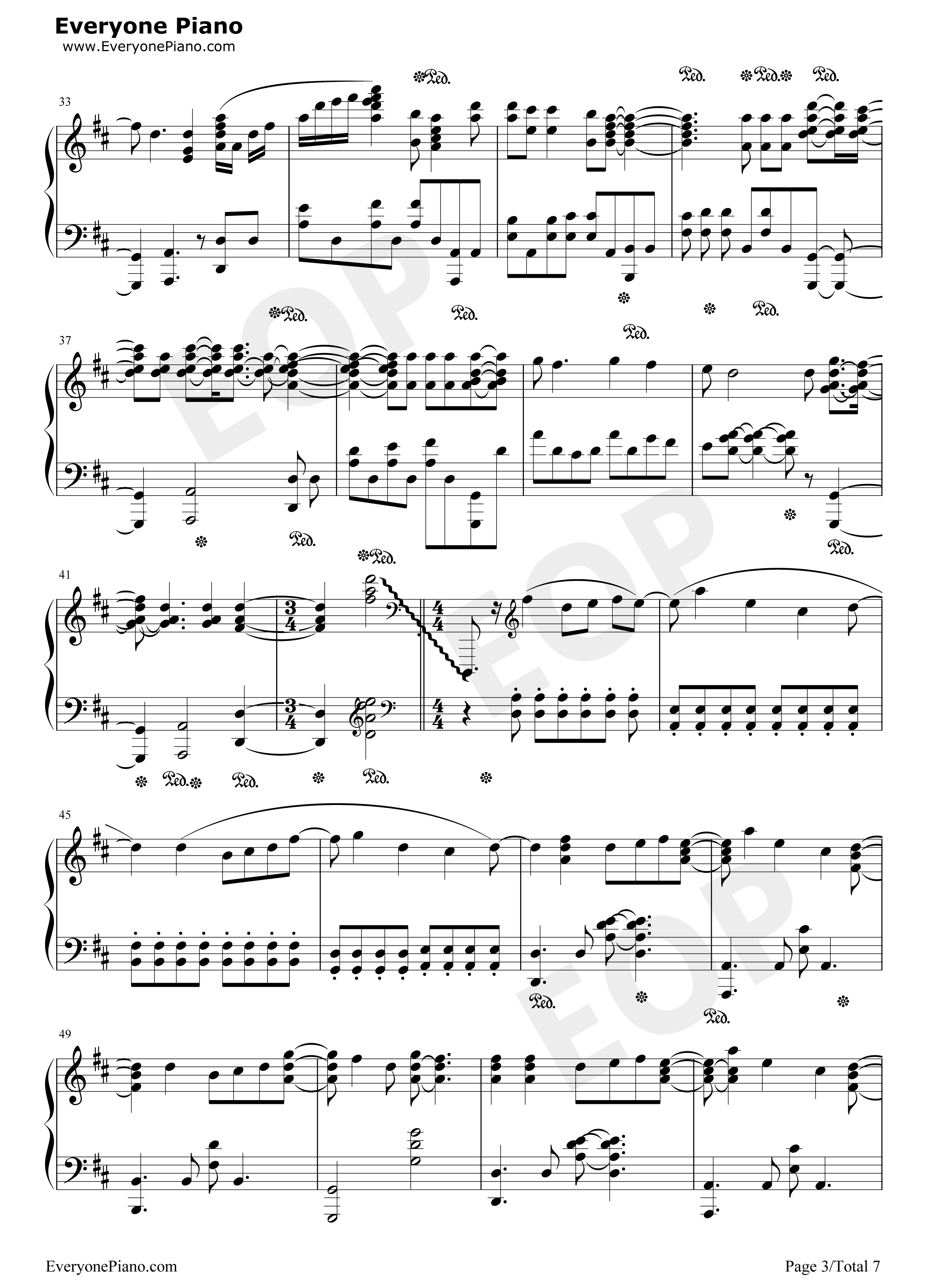 ほうき星钢琴谱_ユンナ