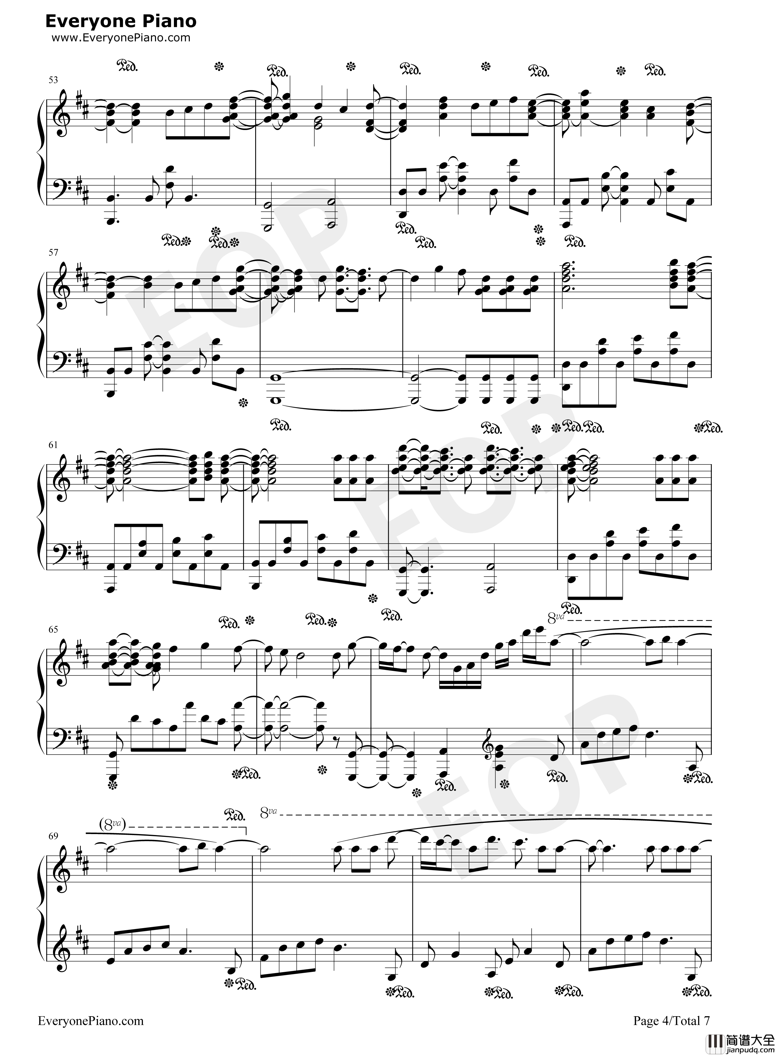 ほうき星钢琴谱_ユンナ