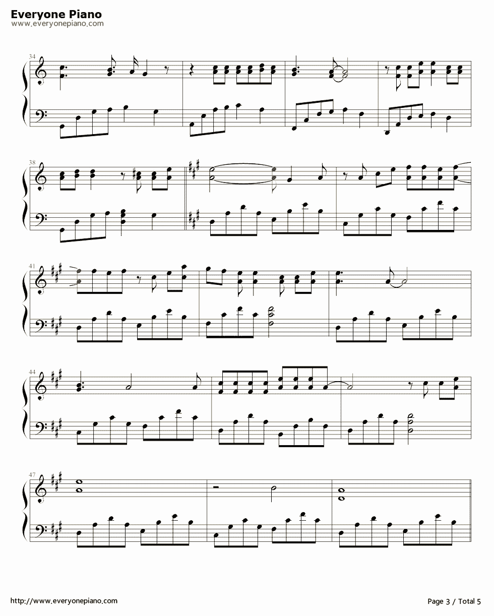 Because_You_Live钢琴谱_杰西·麦卡尼__Jesse_McCartney