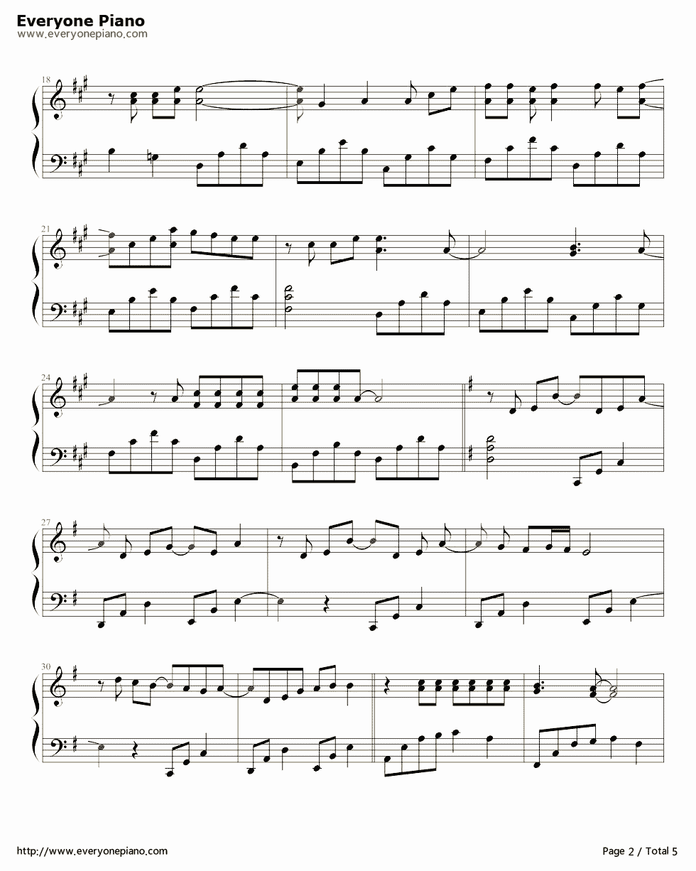 Because_You_Live钢琴谱_杰西·麦卡尼__Jesse_McCartney