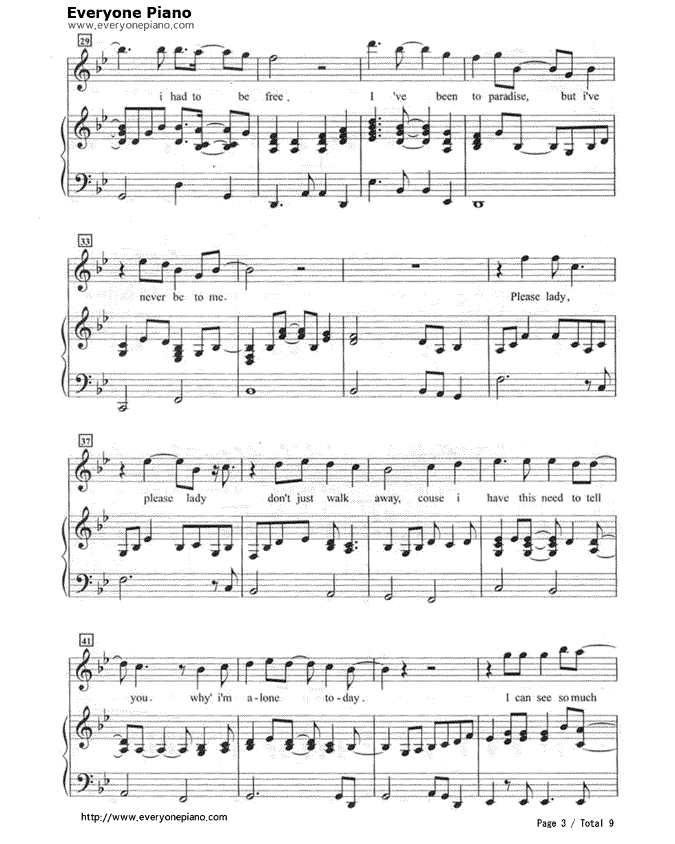 I've_Never_Been_To_Me独奏版钢琴谱_S.H.E