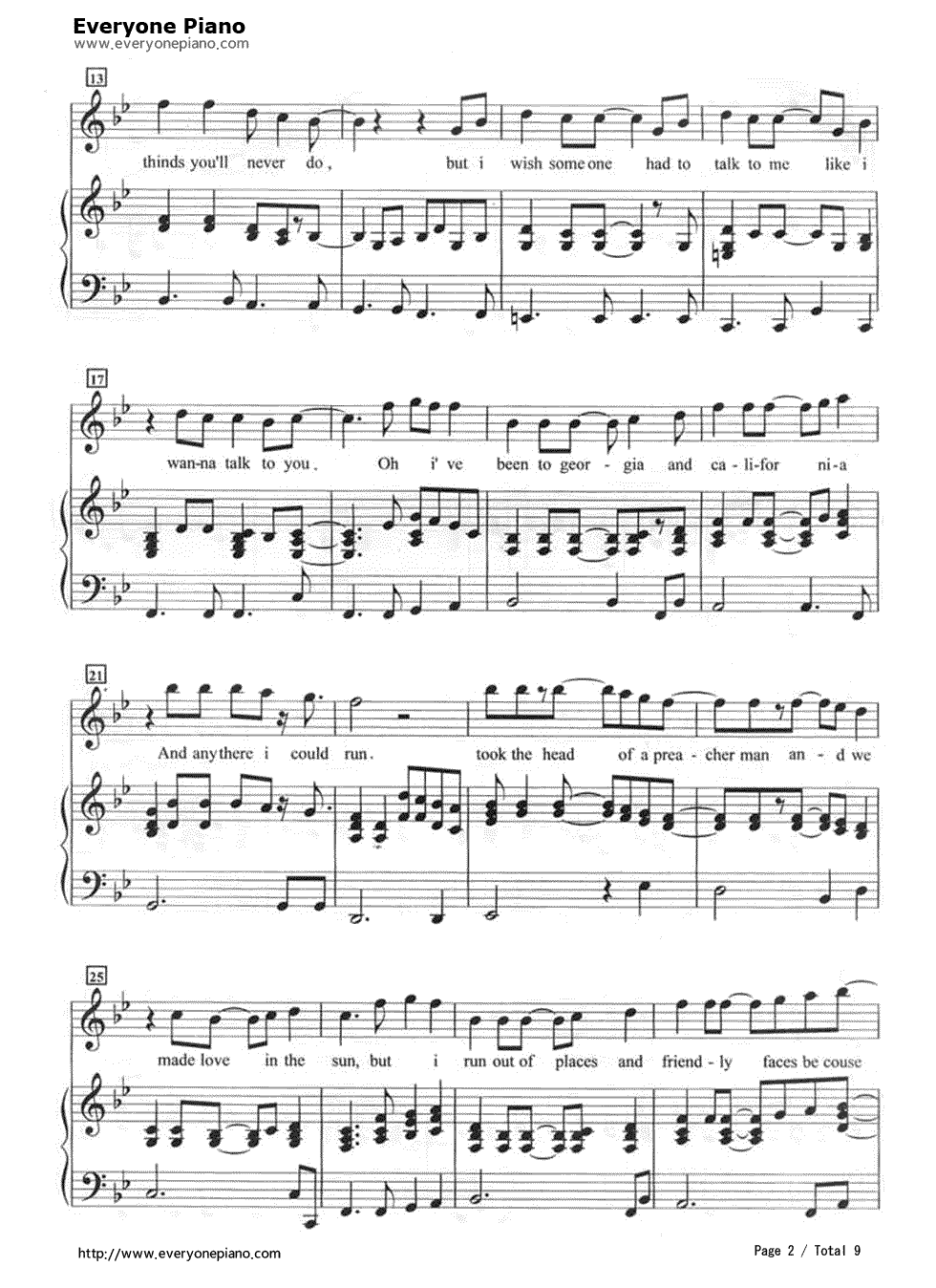 I've_Never_Been_To_Me独奏版钢琴谱_S.H.E