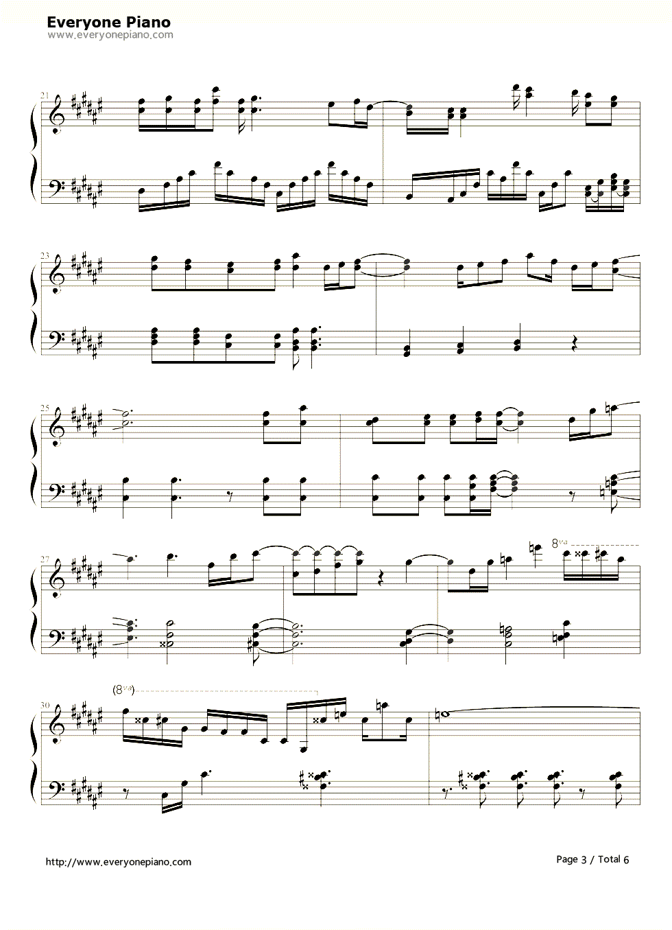 白金钢琴谱_坂本真绫