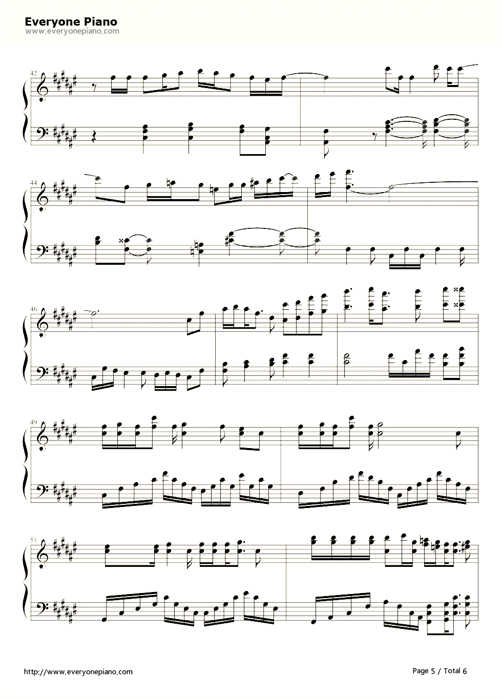 白金钢琴谱_坂本真绫