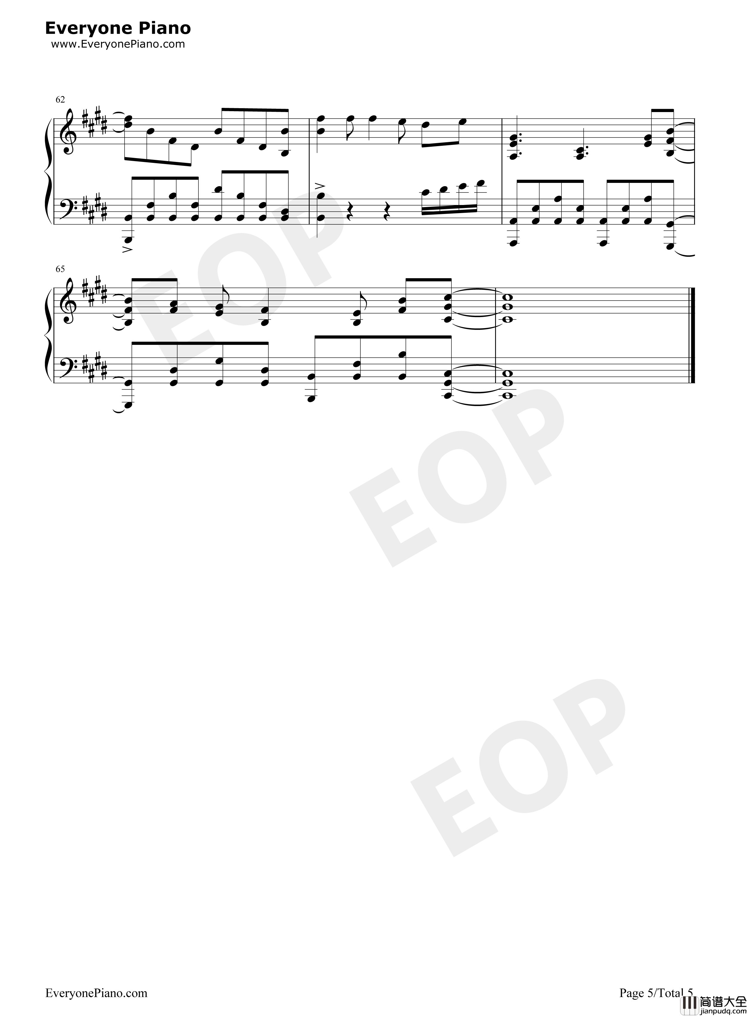 INNOCENCE钢琴谱_蓝井艾露