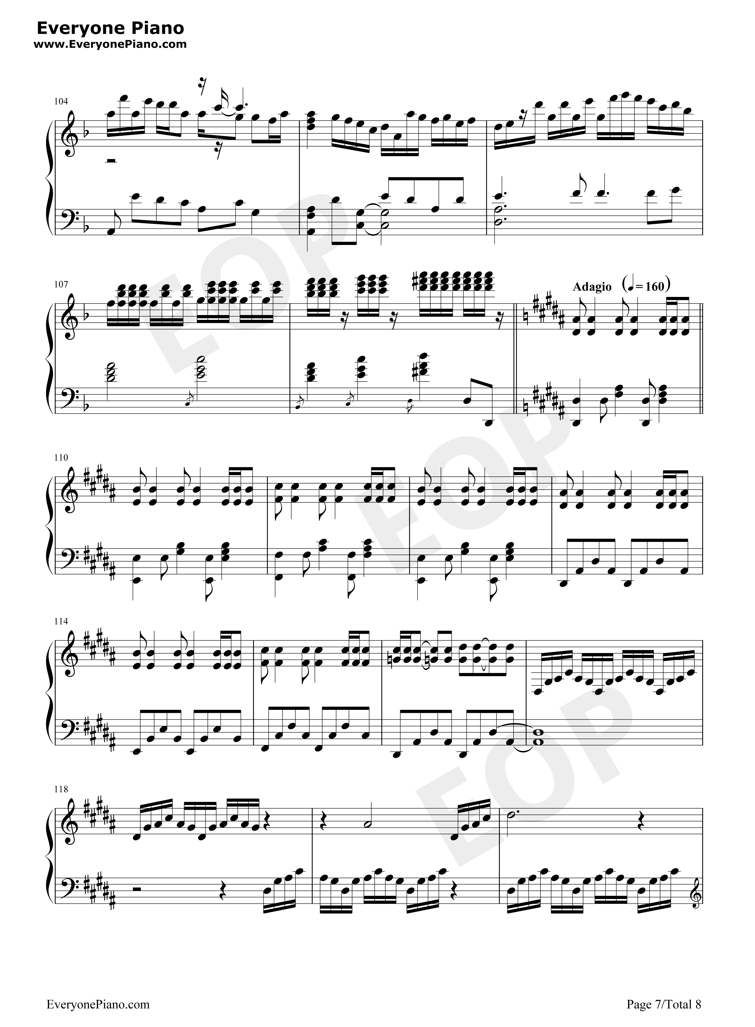 【東方永夜抄】千年幻想鄉钢琴谱_東方永夜抄