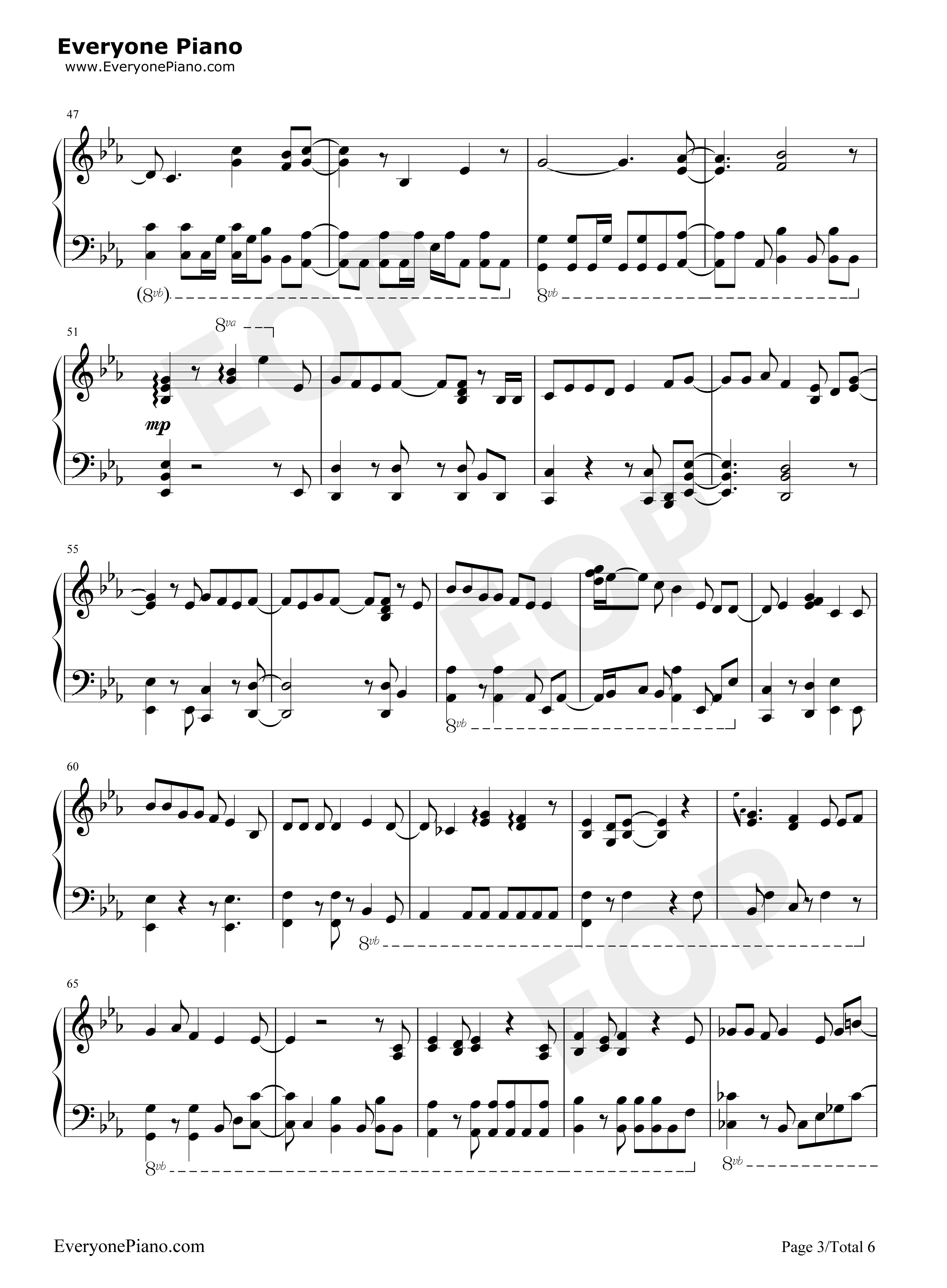 fallen_down钢琴谱_イカロス（早见沙织）