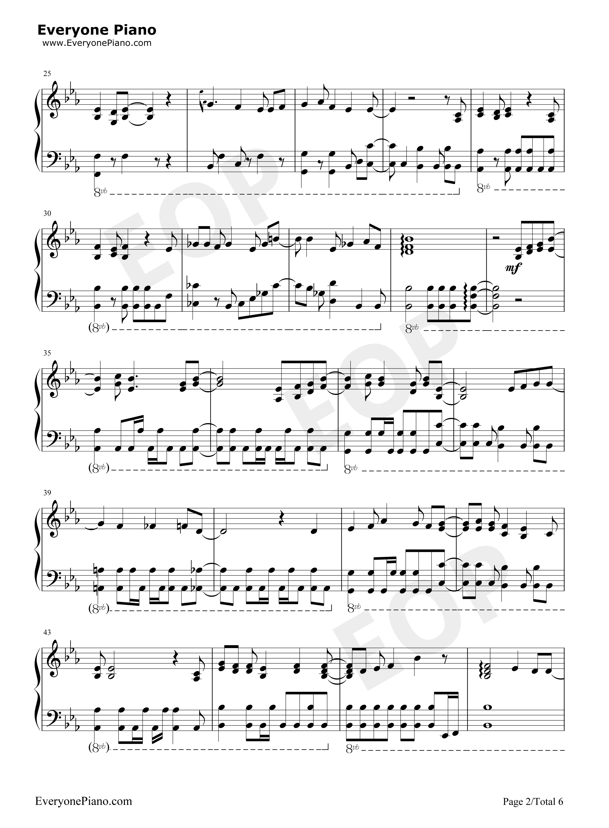 fallen_down钢琴谱_イカロス（早见沙织）