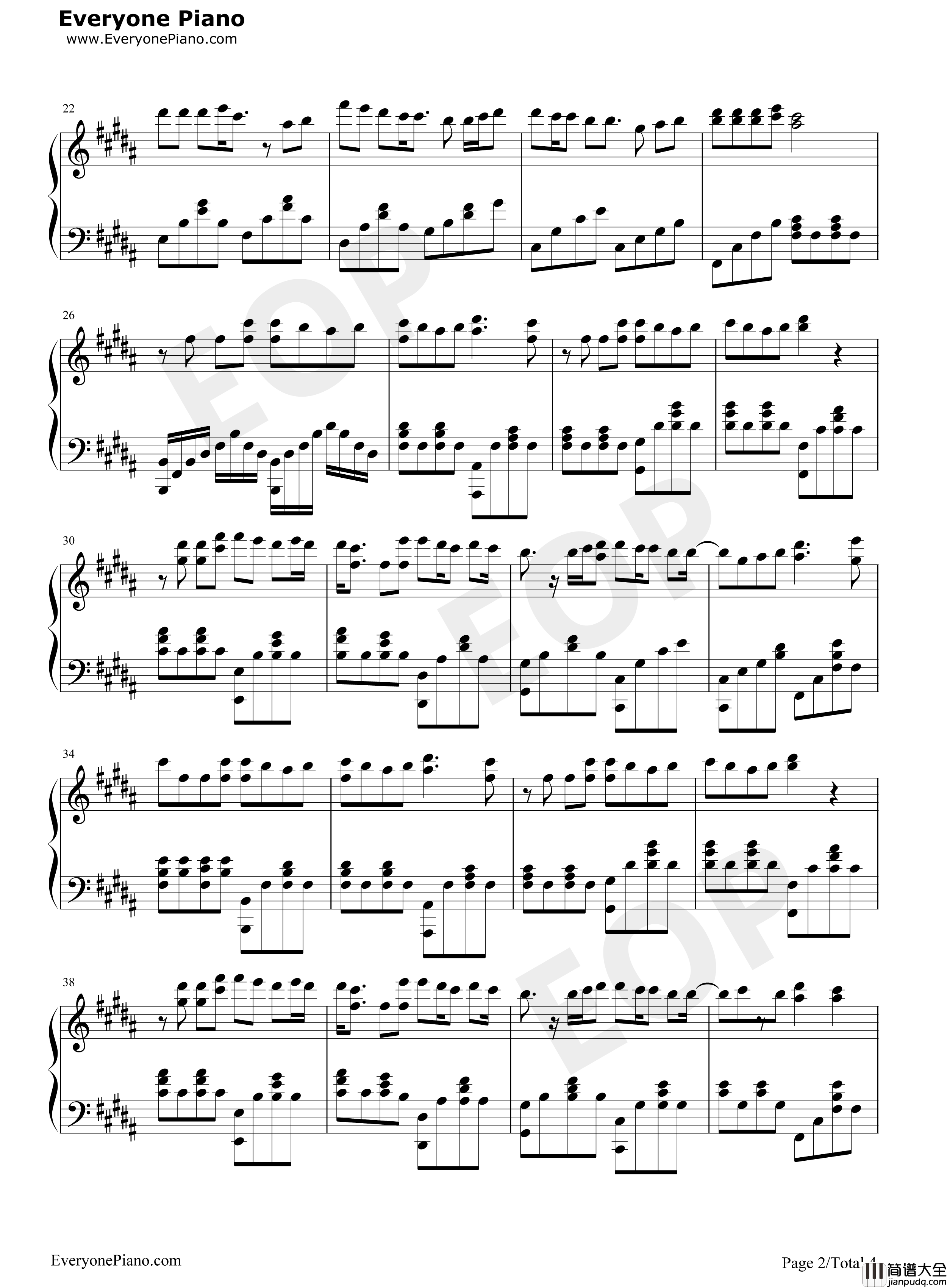 再痛也没关系钢琴谱_陈势安