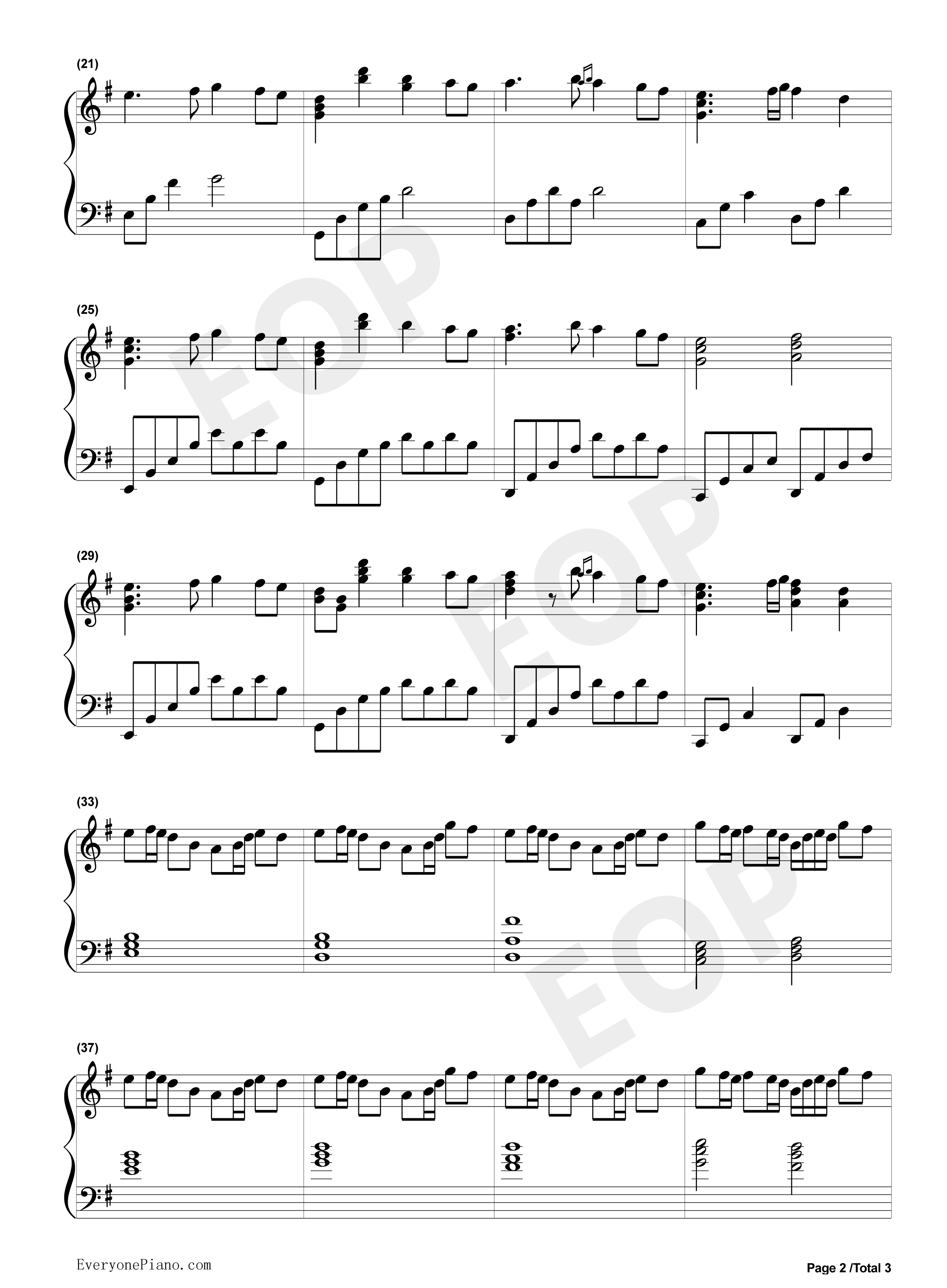 妖精的尾巴Fairy_Tail主题曲OST钢琴谱_未知