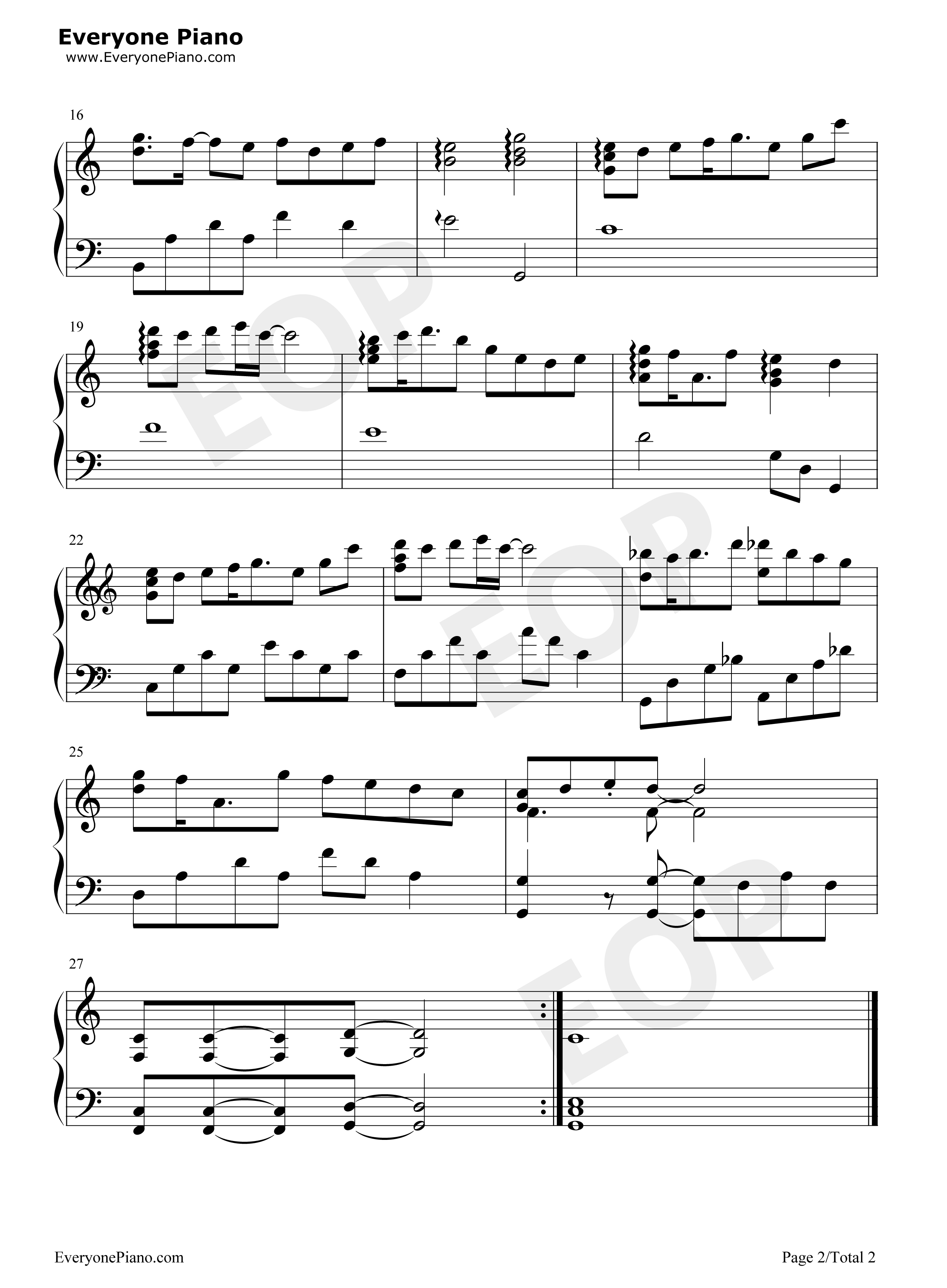 Beyond_The_Sky钢琴谱_未知