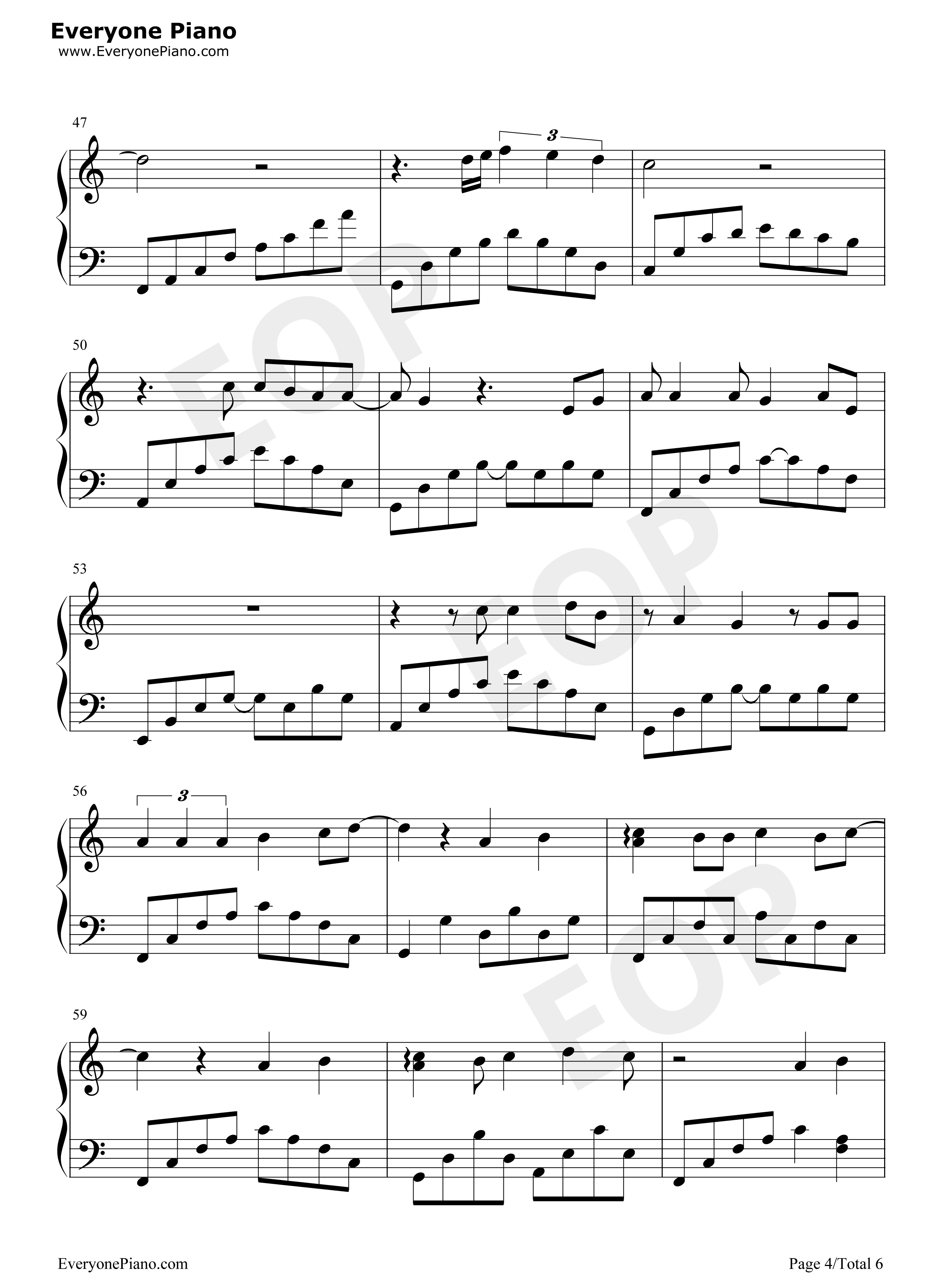 直到世界的尽头钢琴谱_织田哲郎