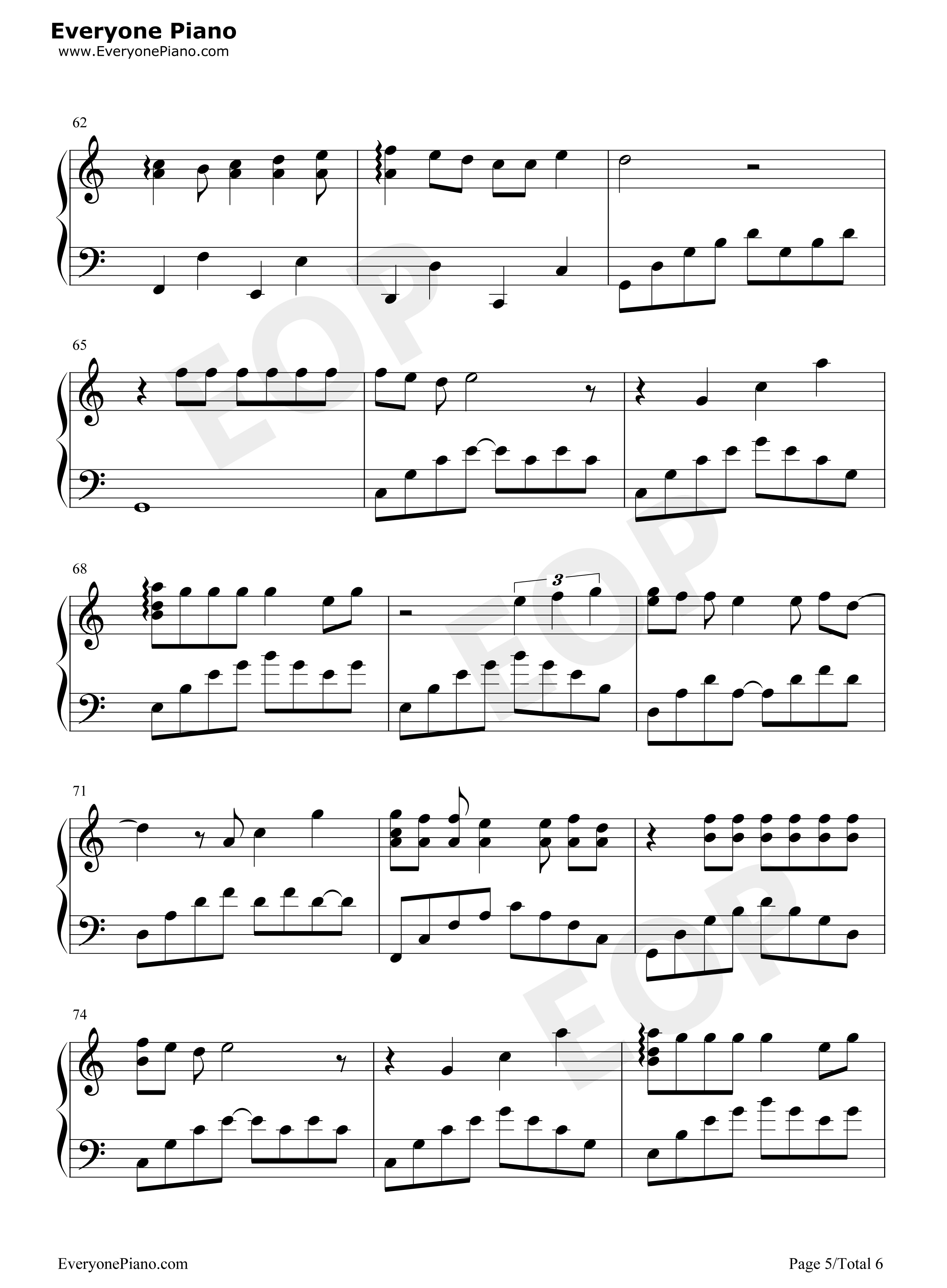 直到世界的尽头钢琴谱_织田哲郎