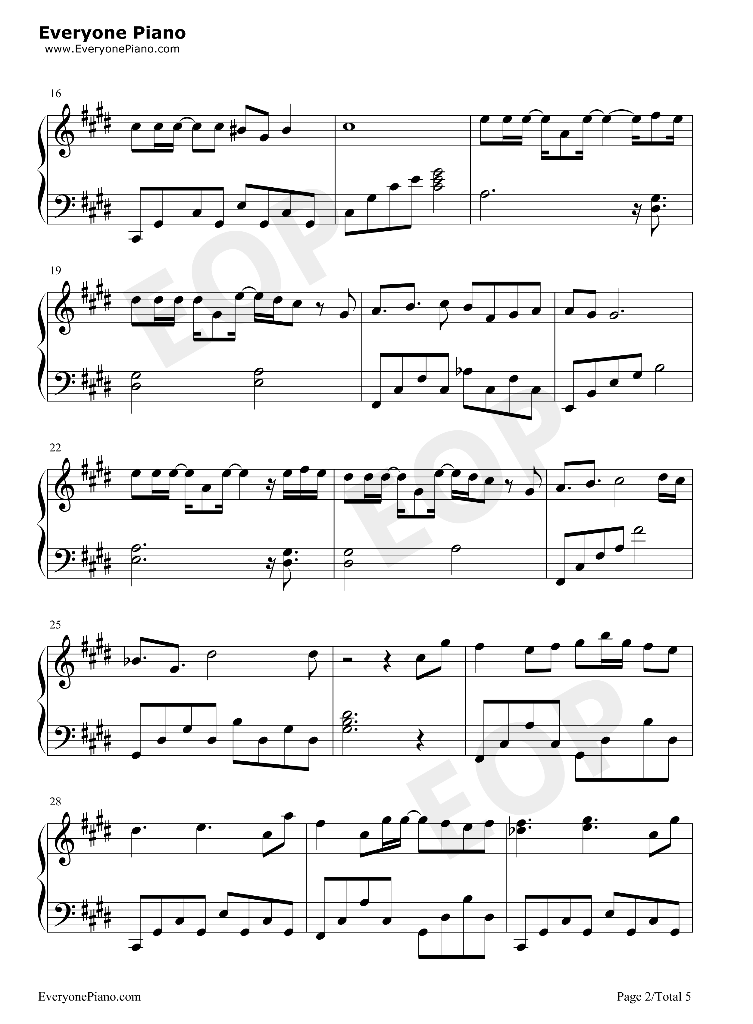 レイン钢琴谱_SID