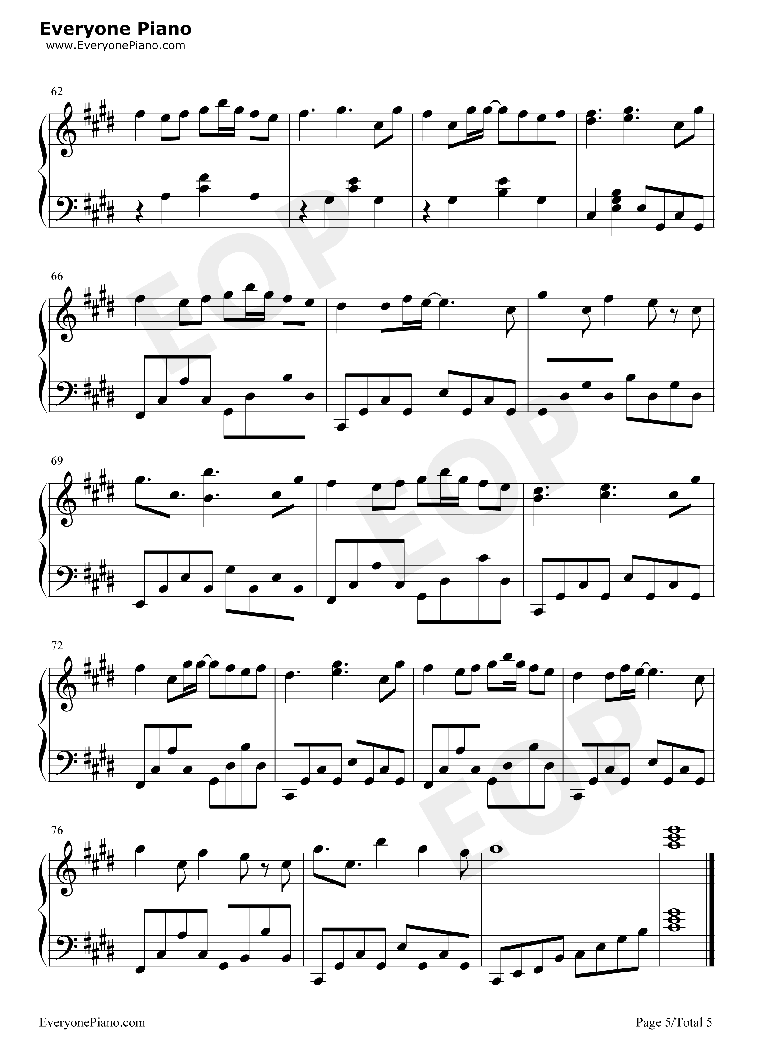 レイン钢琴谱_SID