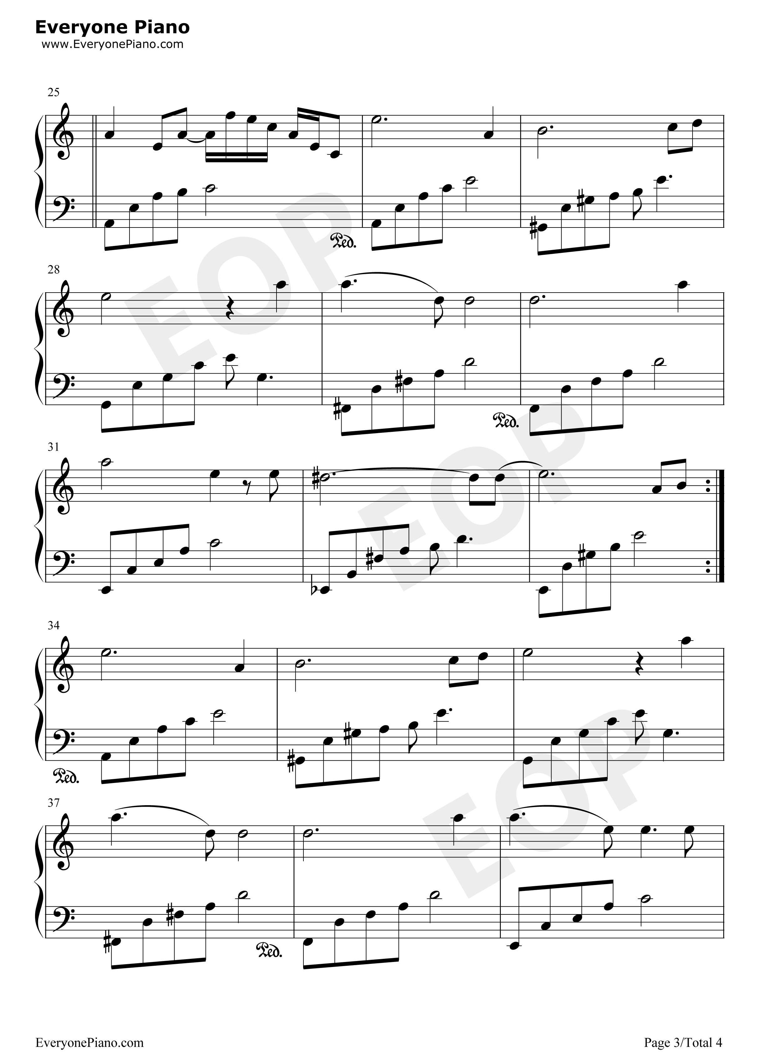 希望你幸福钢琴谱_林亨柱