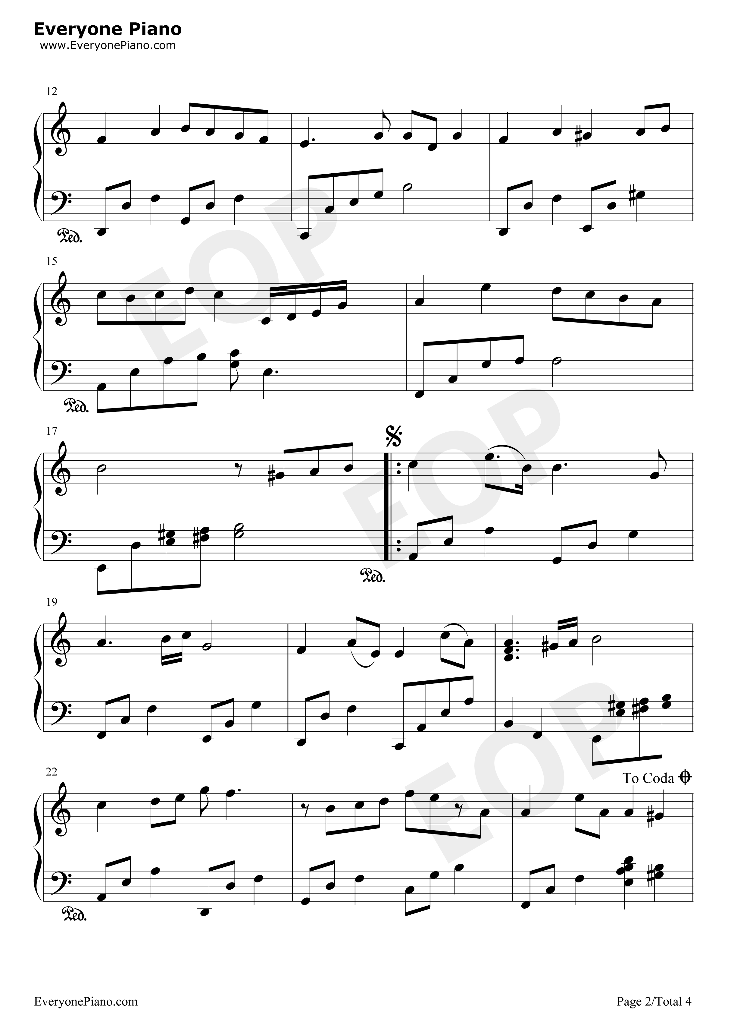 希望你幸福钢琴谱_林亨柱