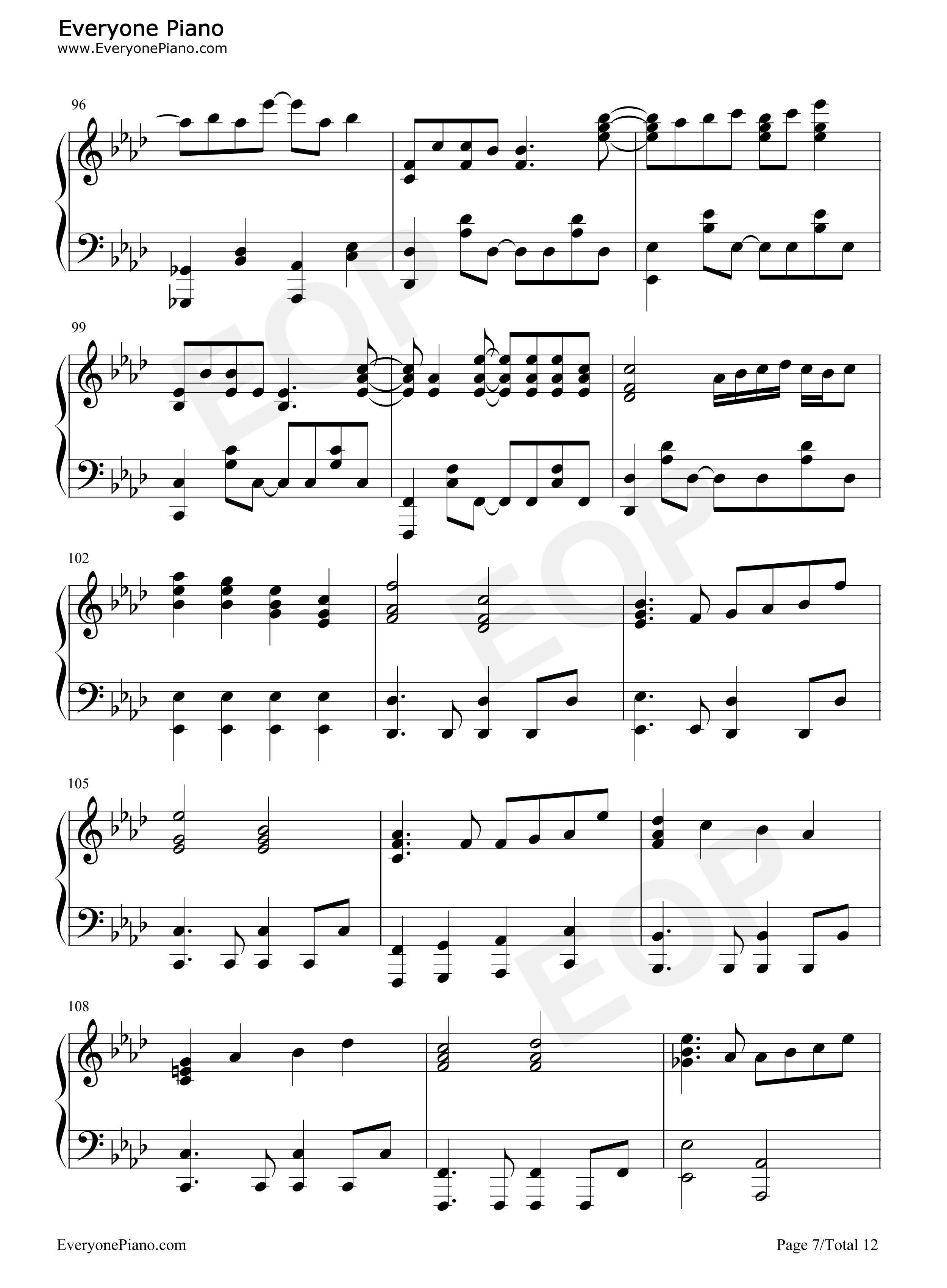 あの夢をなぞって钢琴谱_YOASOBI