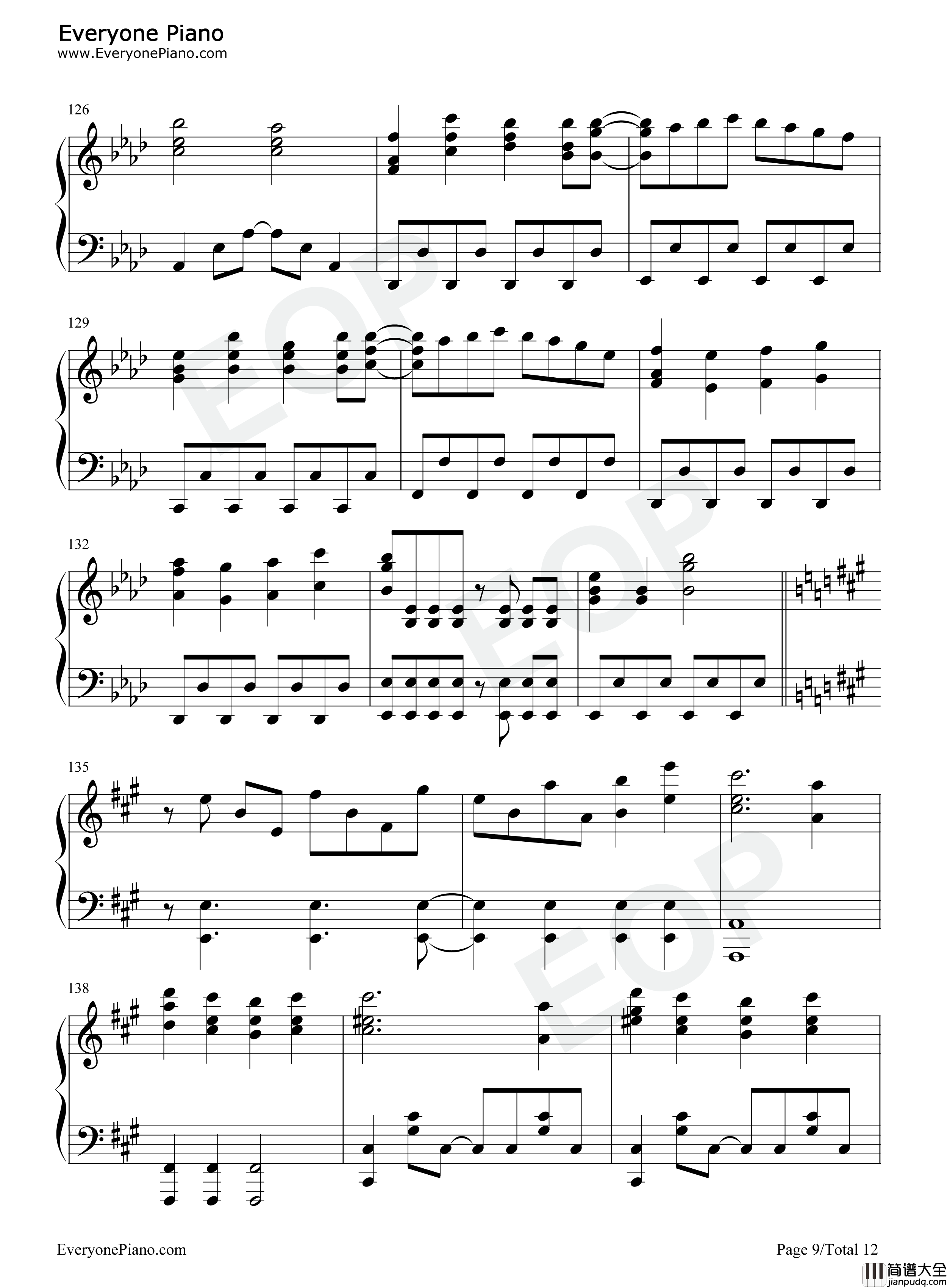 あの夢をなぞって钢琴谱_YOASOBI