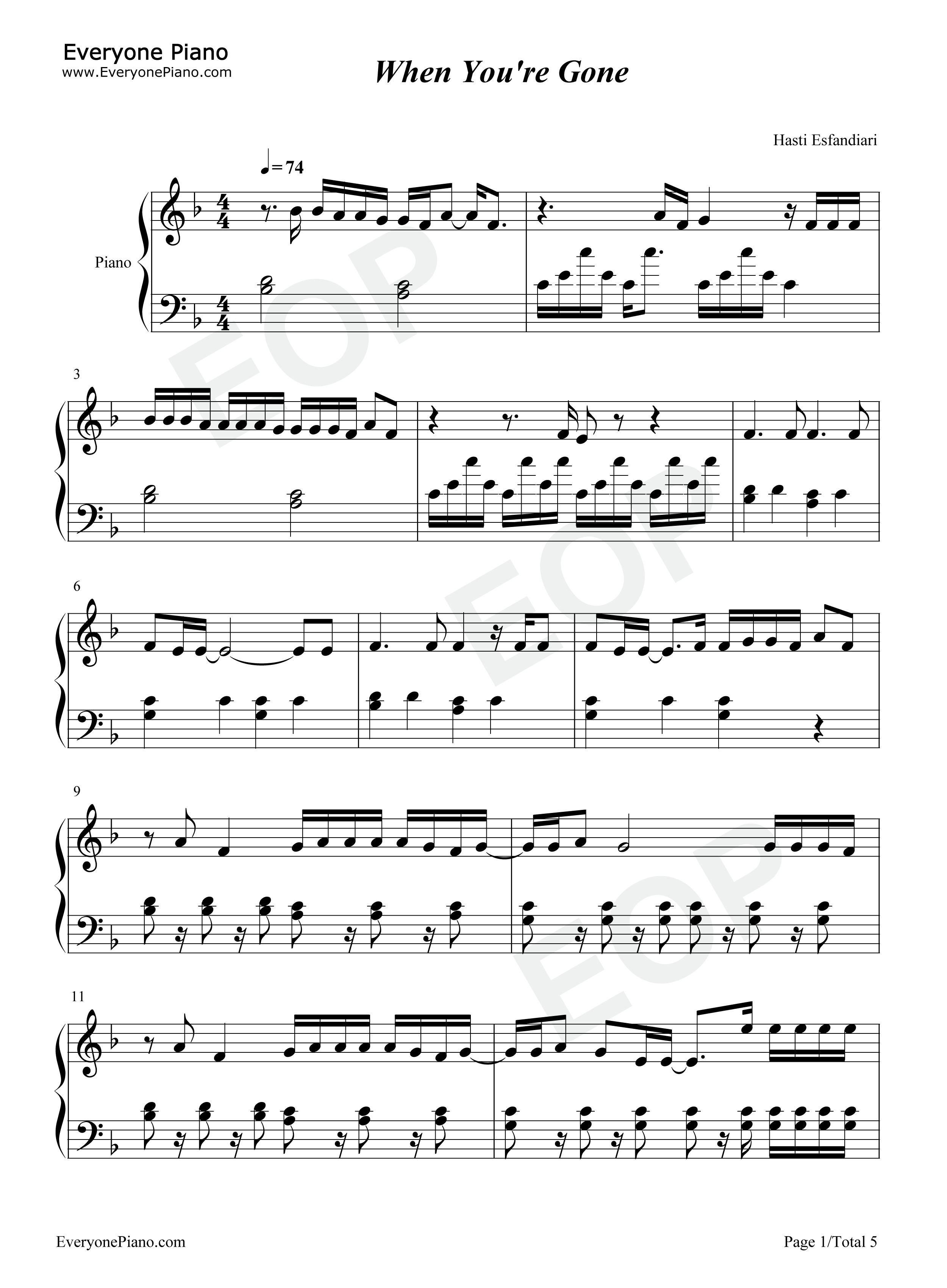 When_You_Are_Gone钢琴谱_Shawn_Mendes