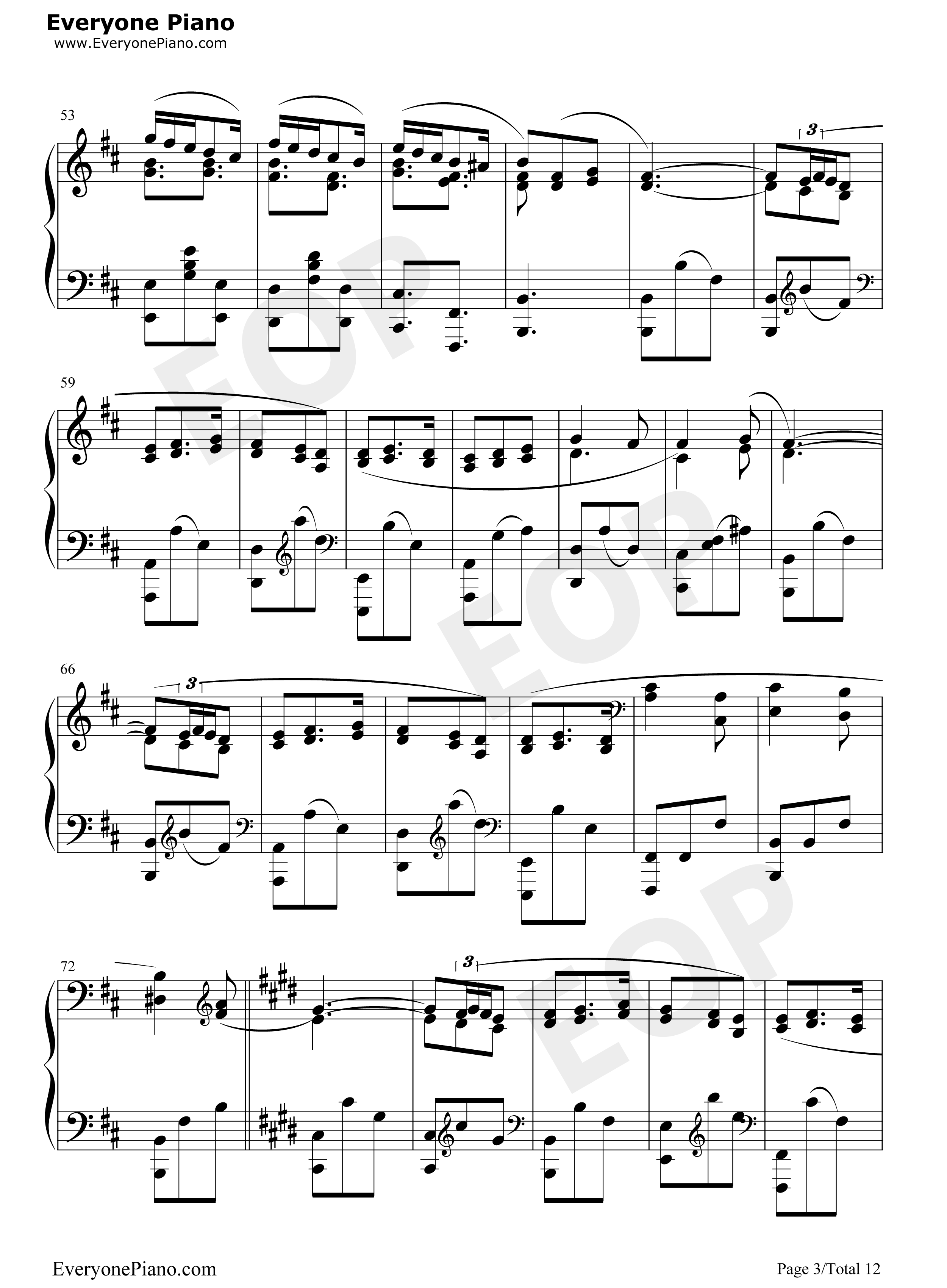 满天钢琴谱_Kalafina