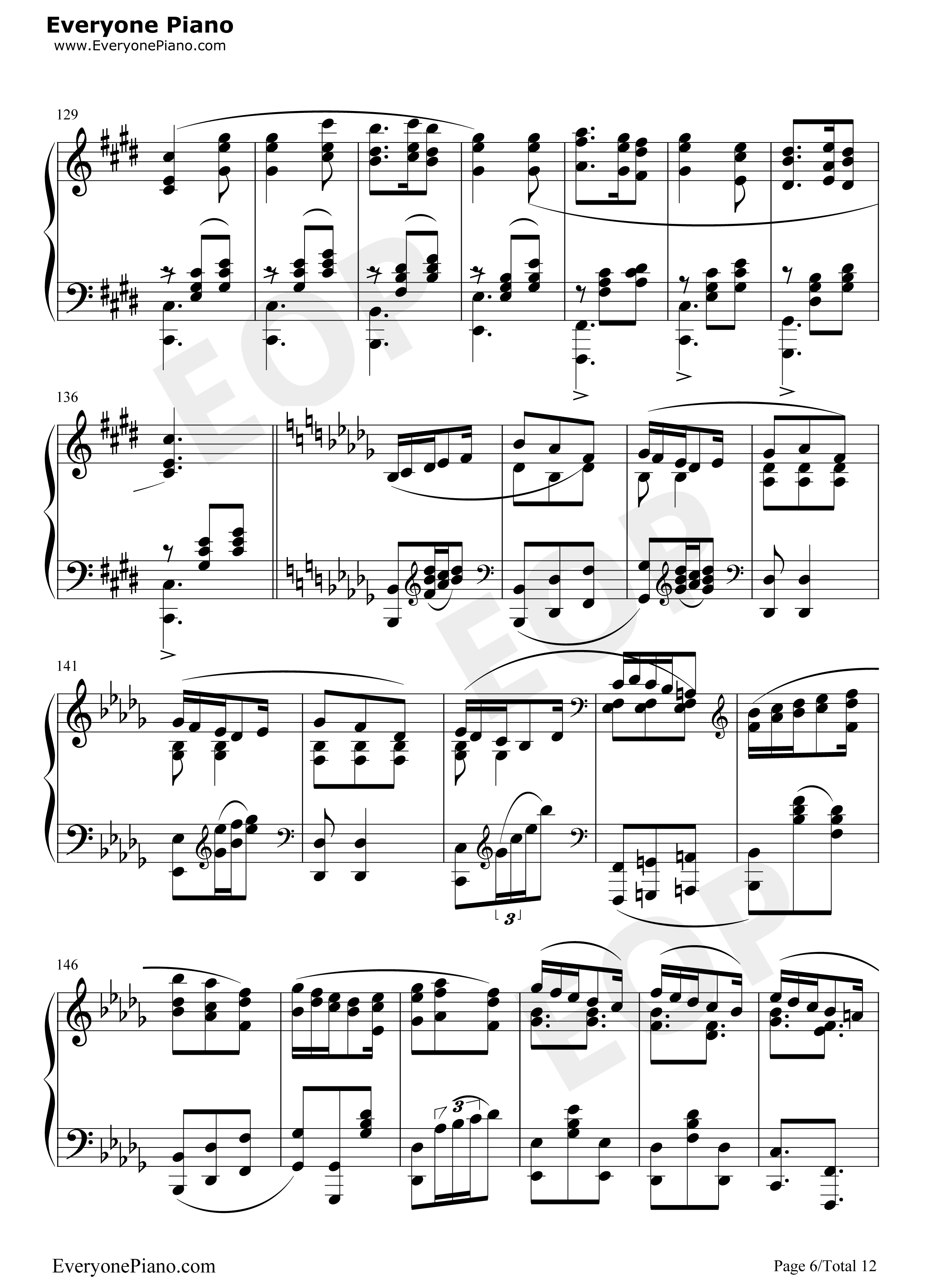 满天钢琴谱_Kalafina