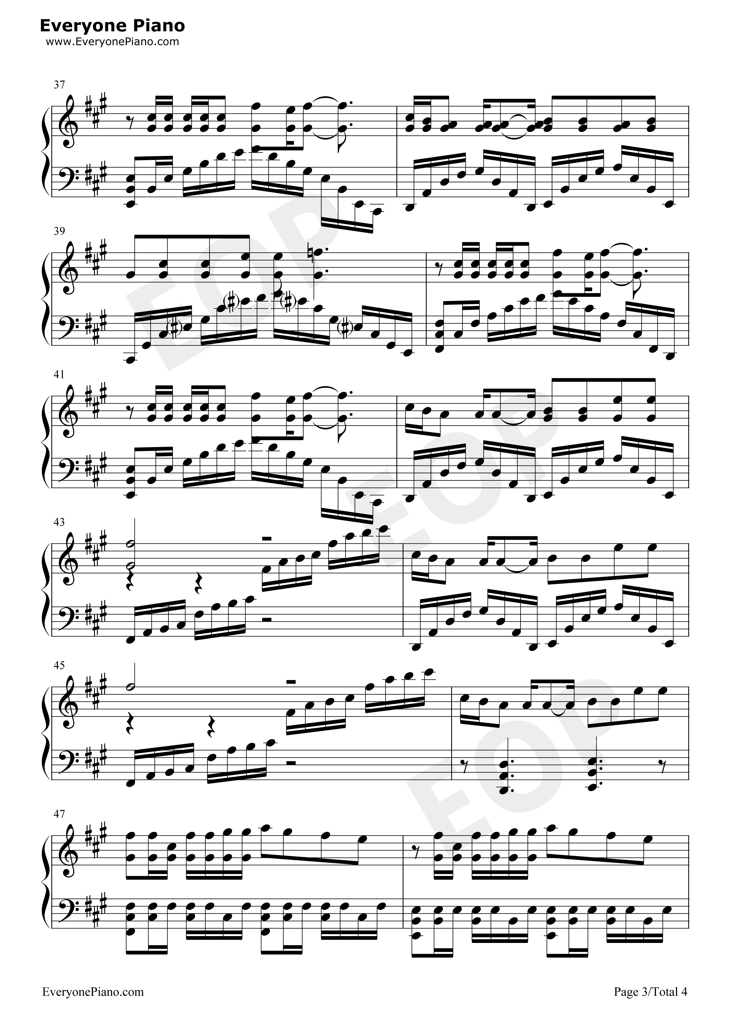 _棋魂_片尾曲（ヒカルの碁ED）钢琴谱_棋魂