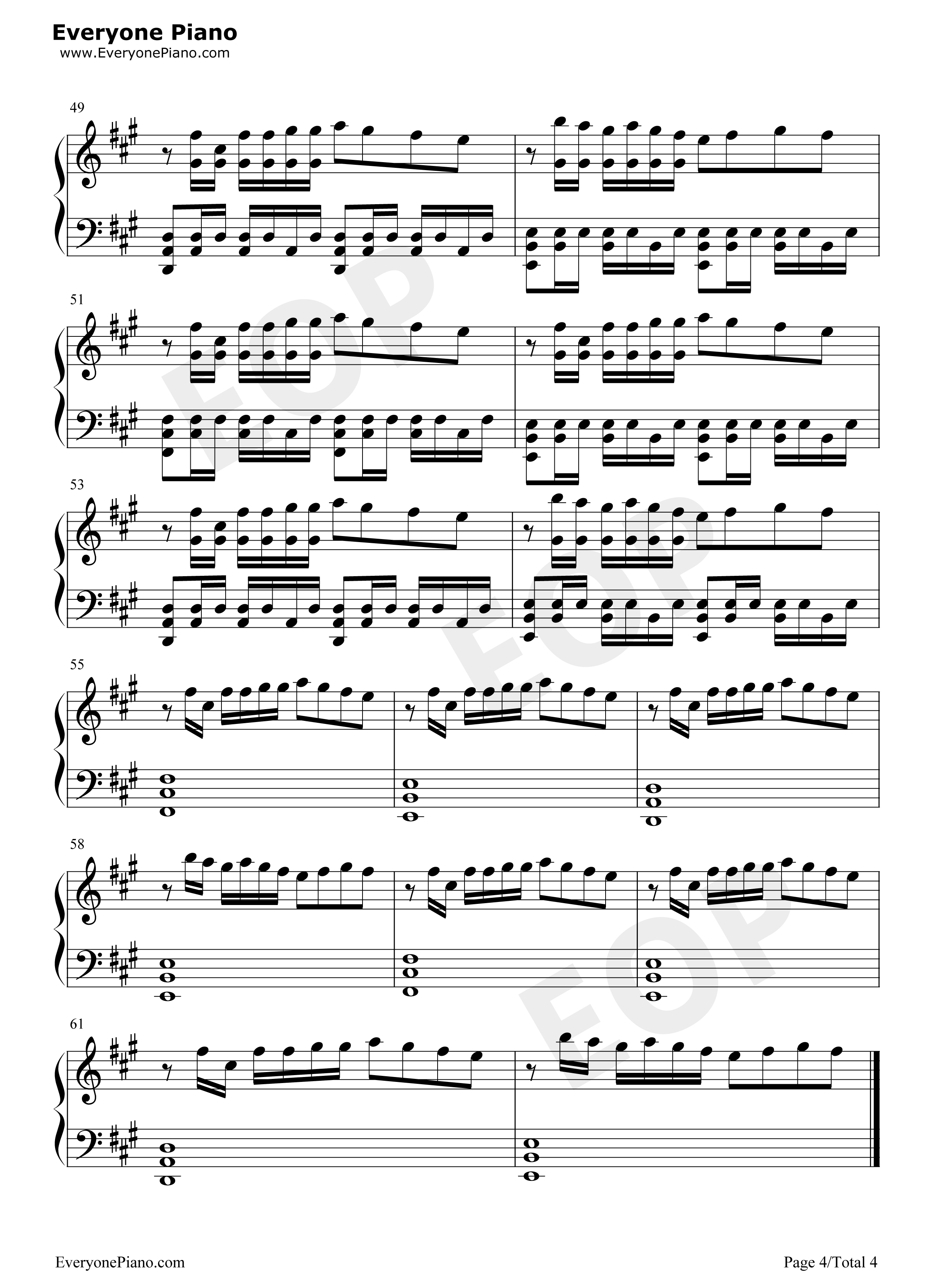 _棋魂_片尾曲（ヒカルの碁ED）钢琴谱_棋魂