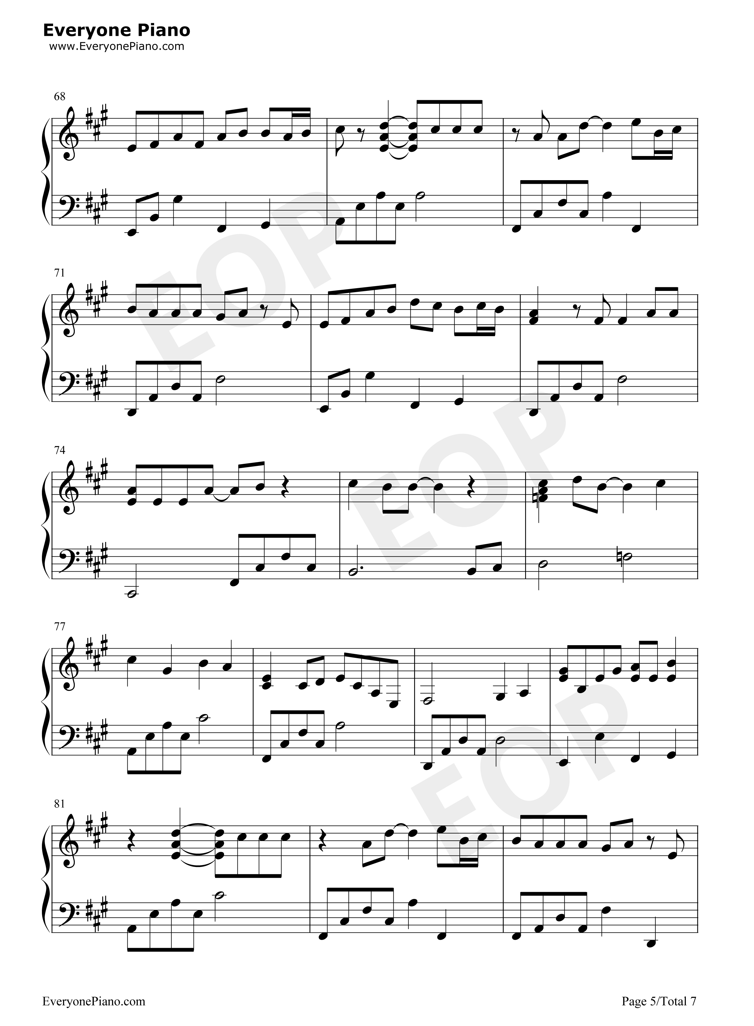 Eternally钢琴谱_宇多田光__宇多田ヒカル