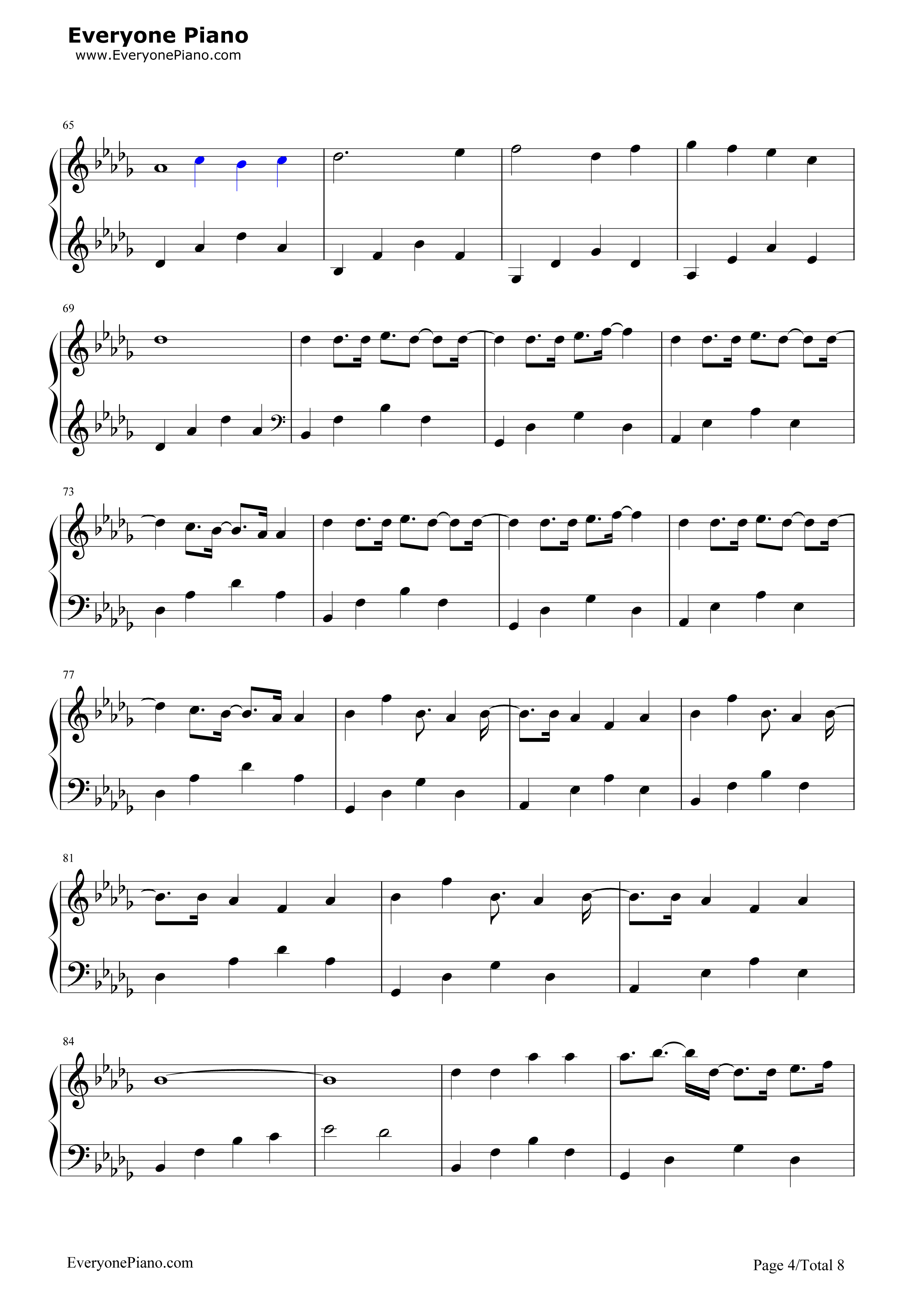 吉原哀歌钢琴谱_亚沙