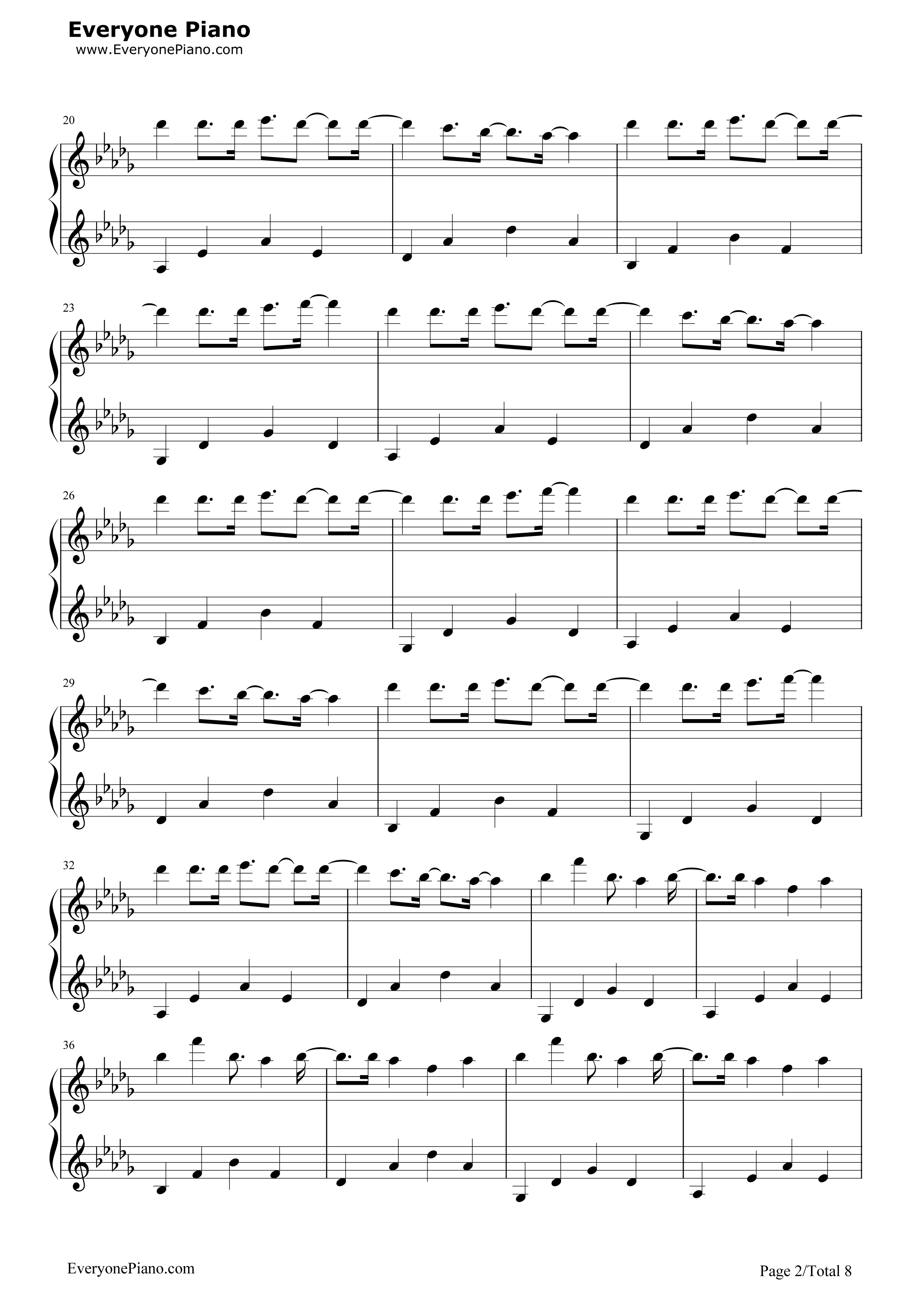 吉原哀歌钢琴谱_亚沙