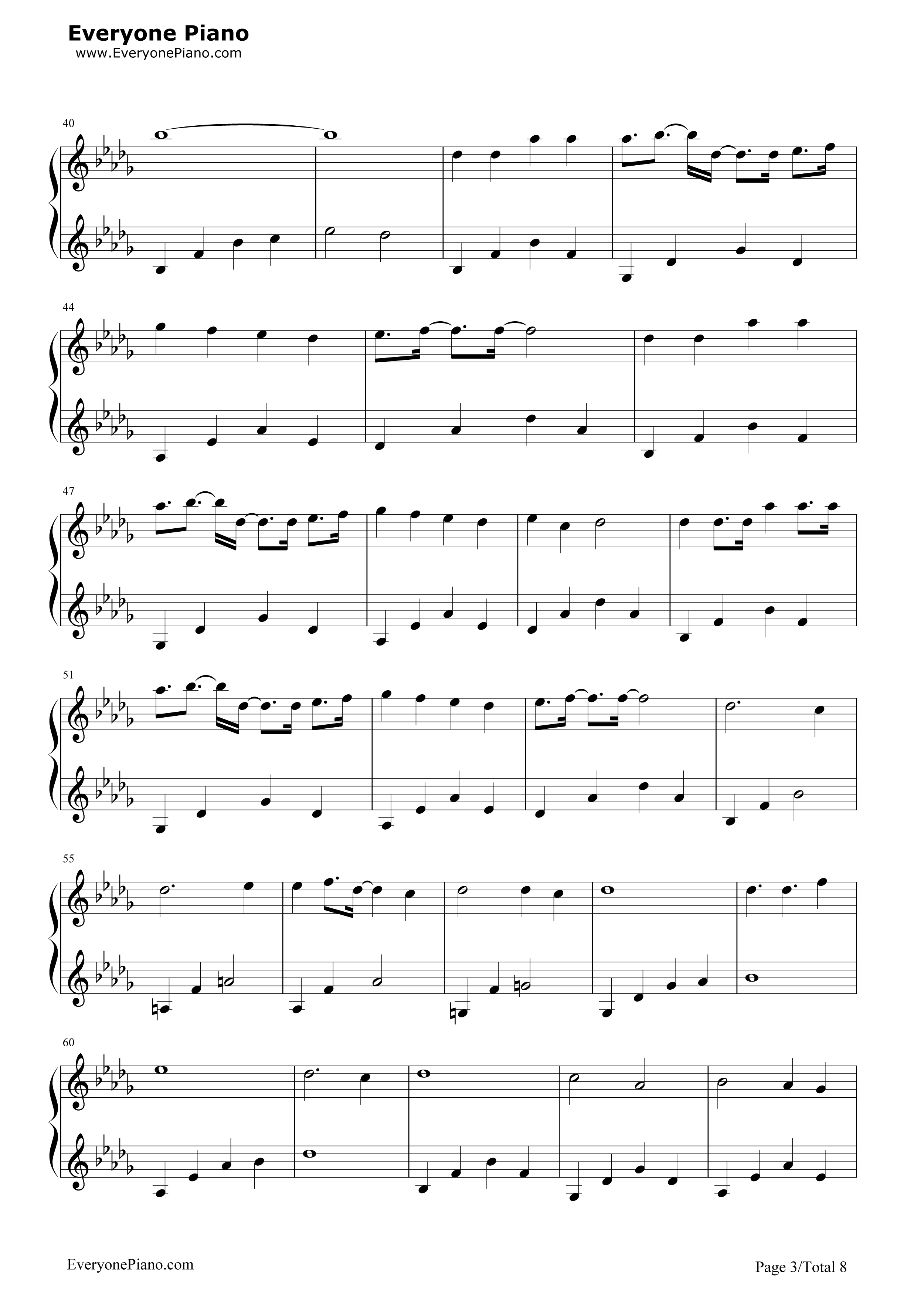 吉原哀歌钢琴谱_亚沙