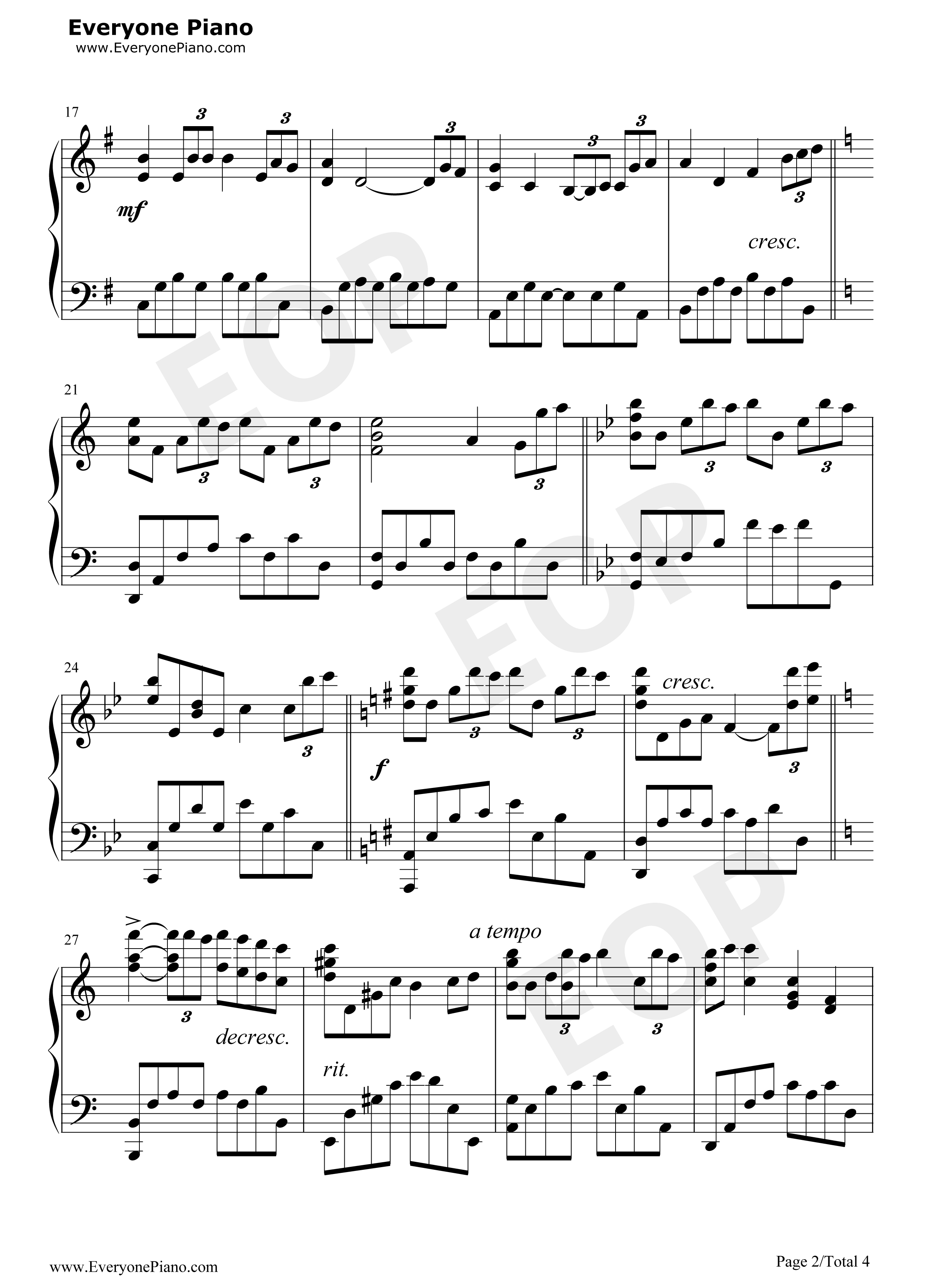 Falling钢琴谱_李闰珉