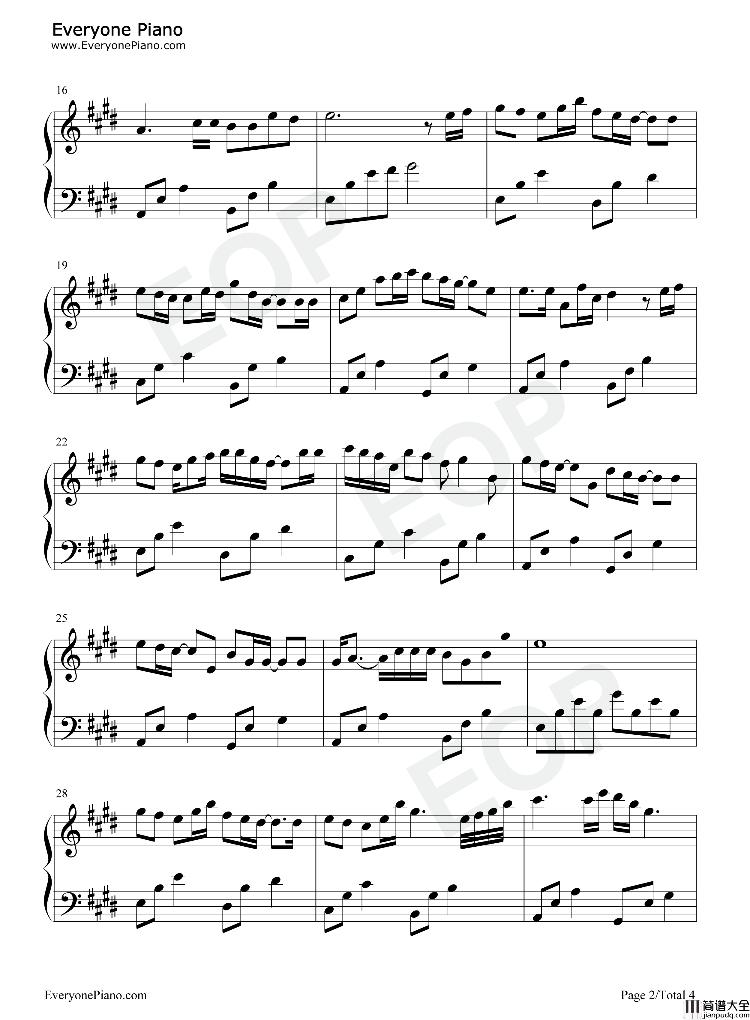 情意结钢琴谱_陈慧娴