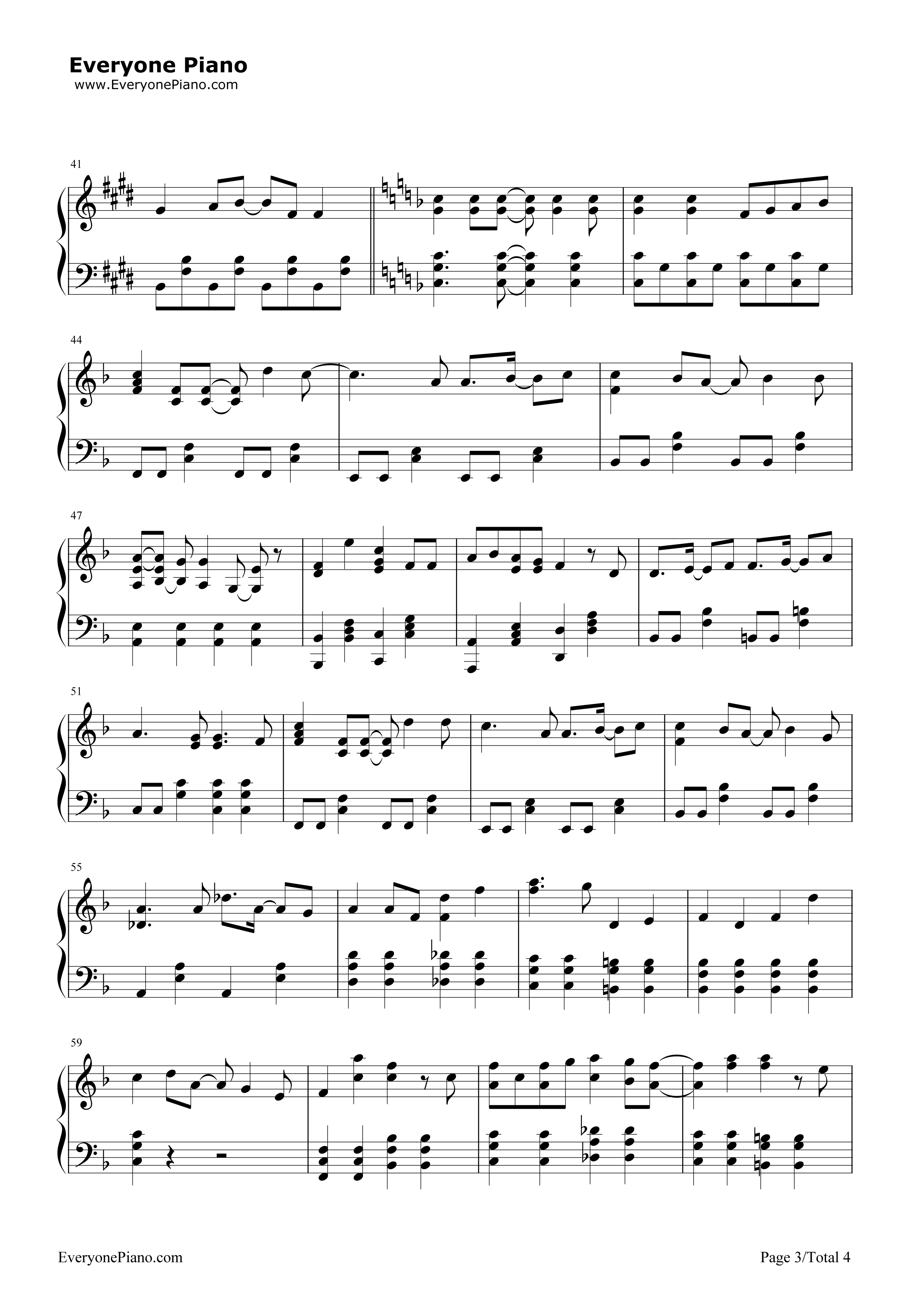 纯真Always钢琴谱_田所梓