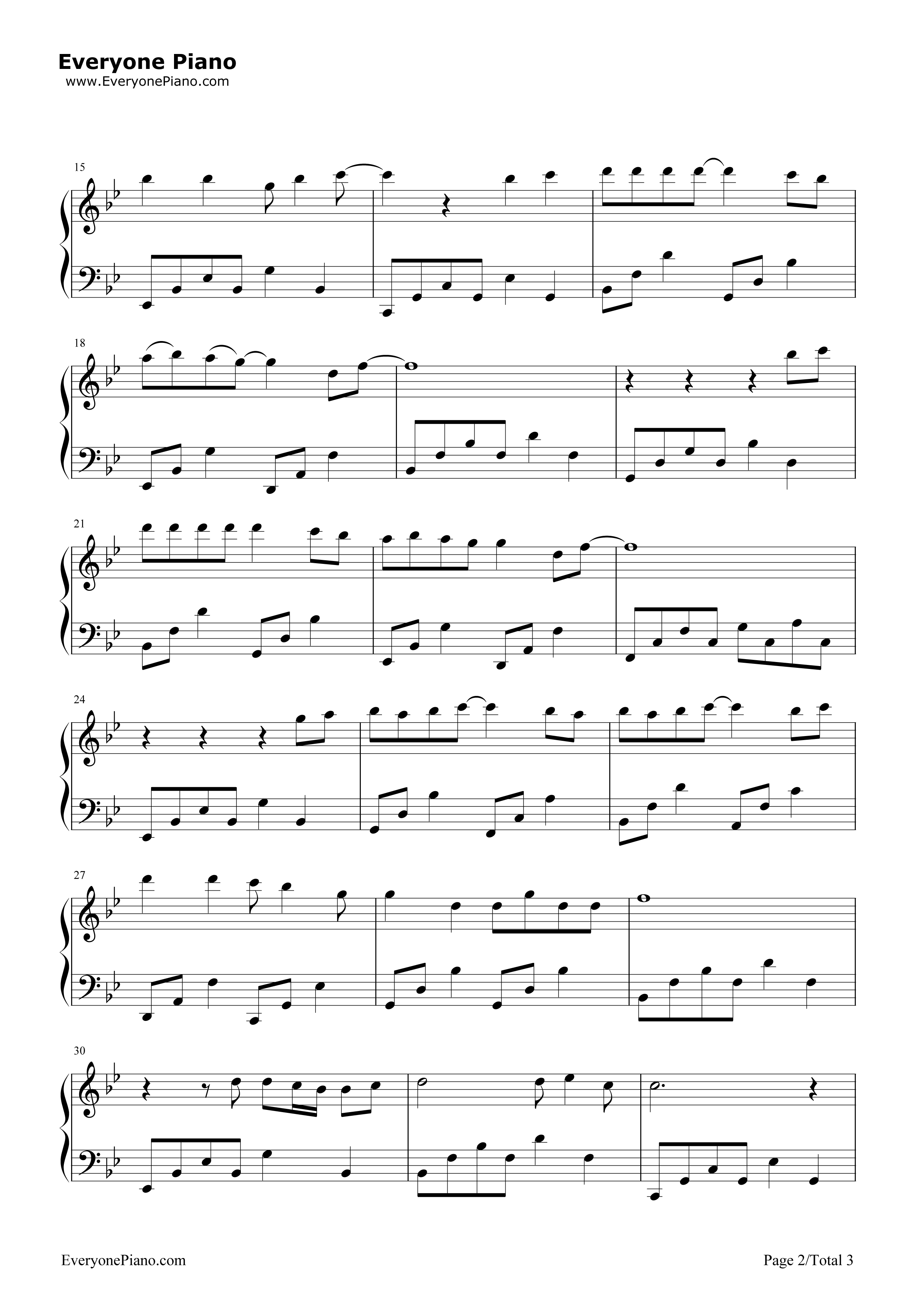 昨日重现钢琴谱_卡朋特乐队_The_Carpenters