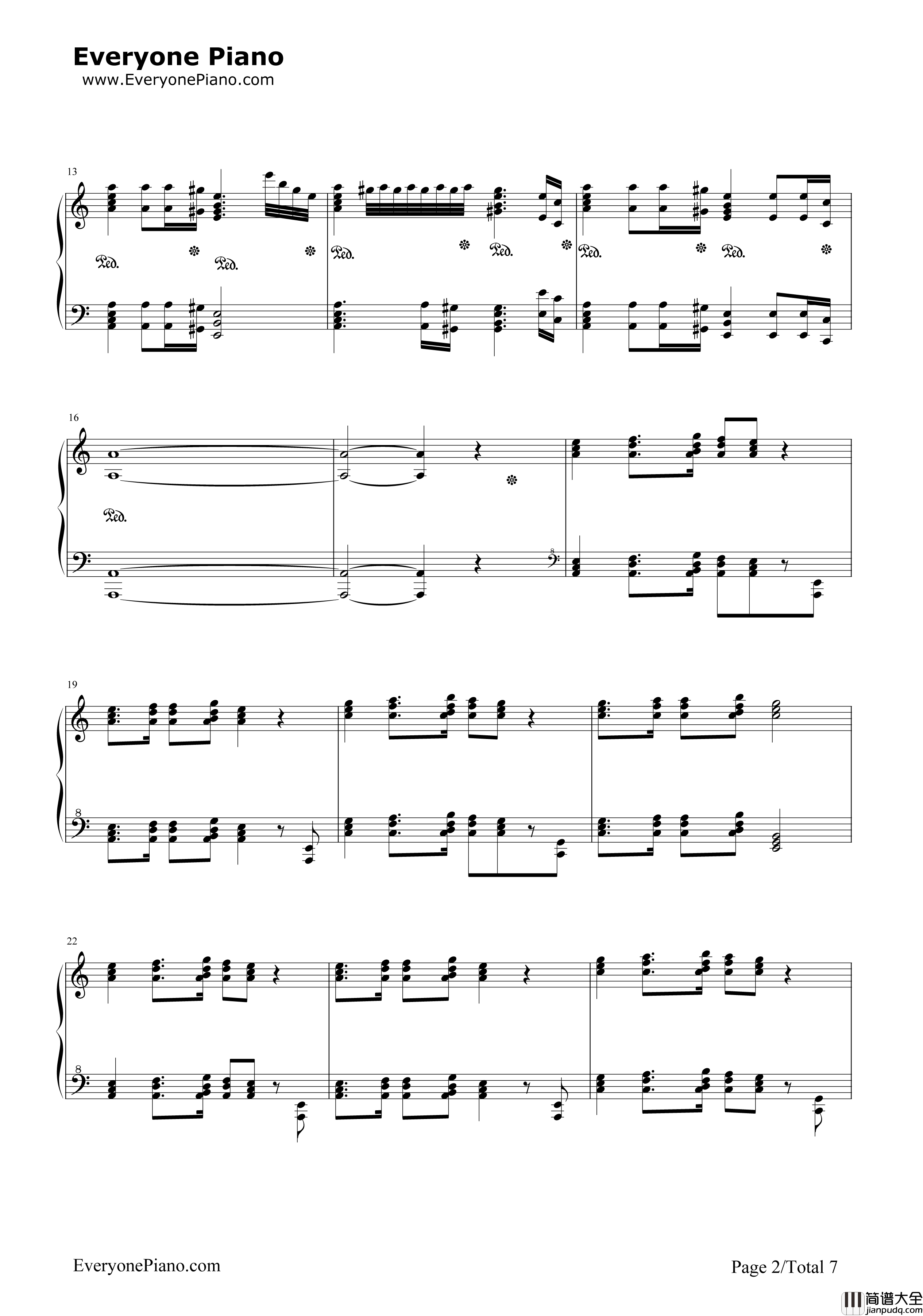 格里格钢琴变奏曲钢琴谱_马克西姆