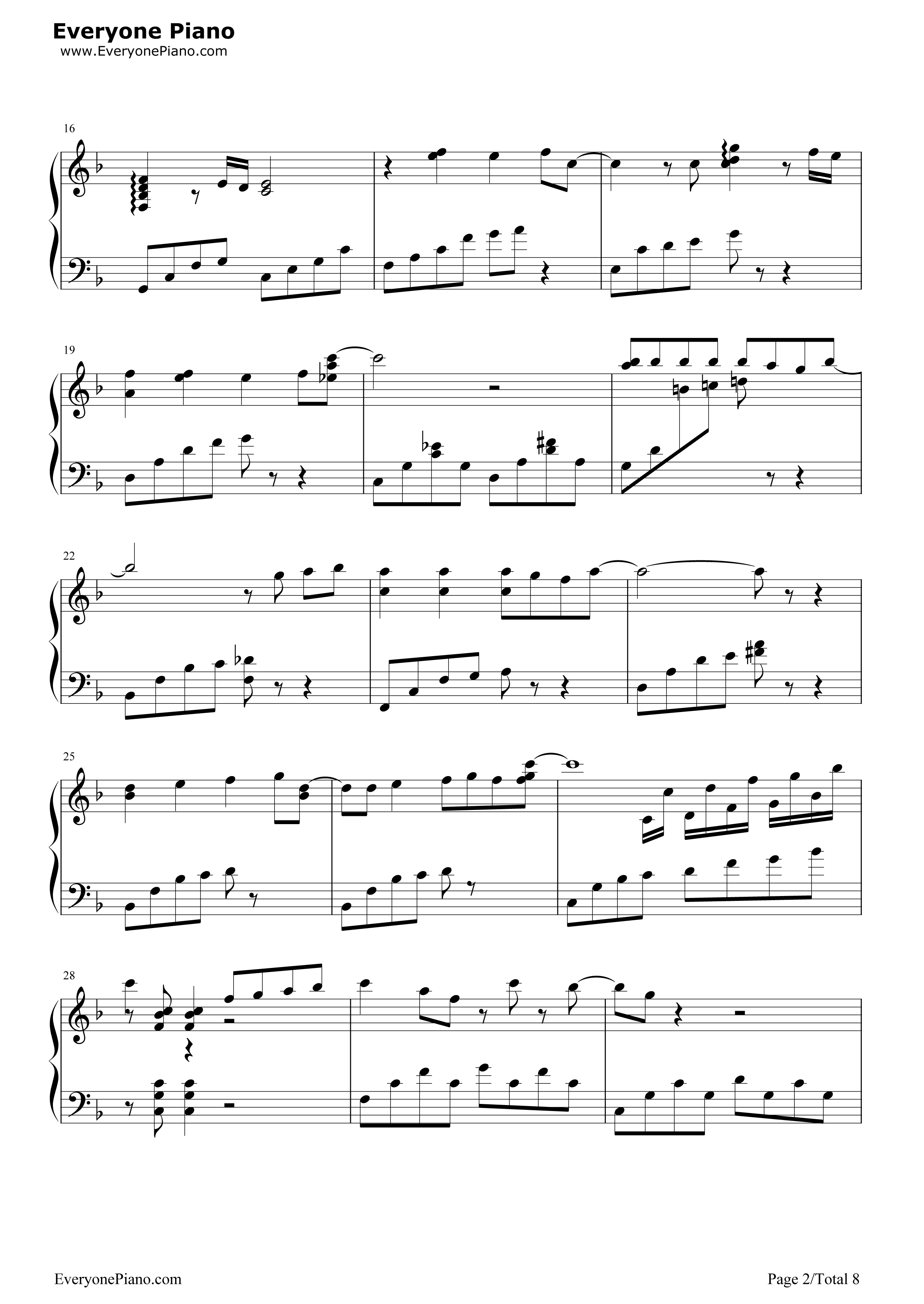 龙猫主题曲钢琴谱_宫崎骏