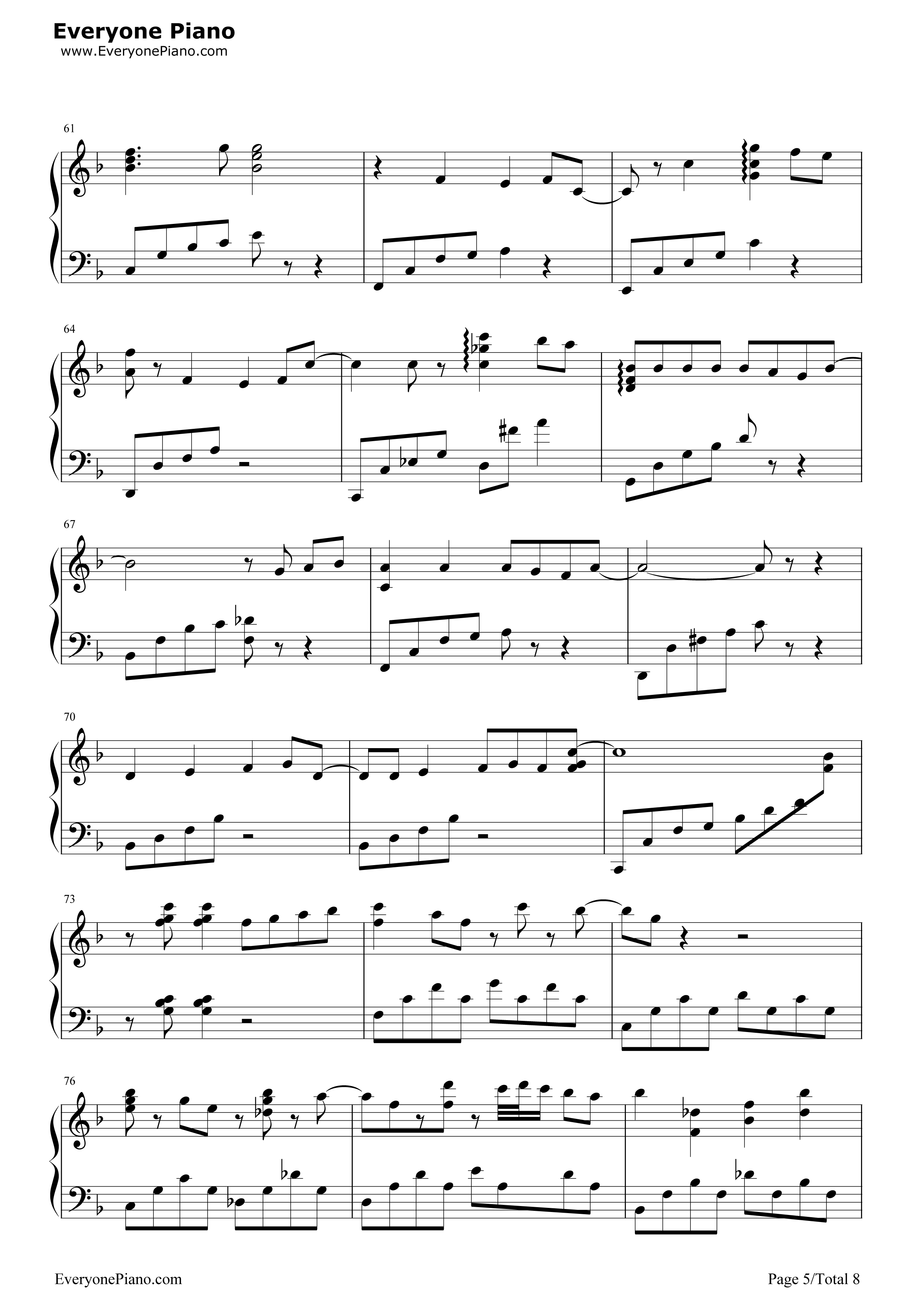 龙猫主题曲钢琴谱_宫崎骏