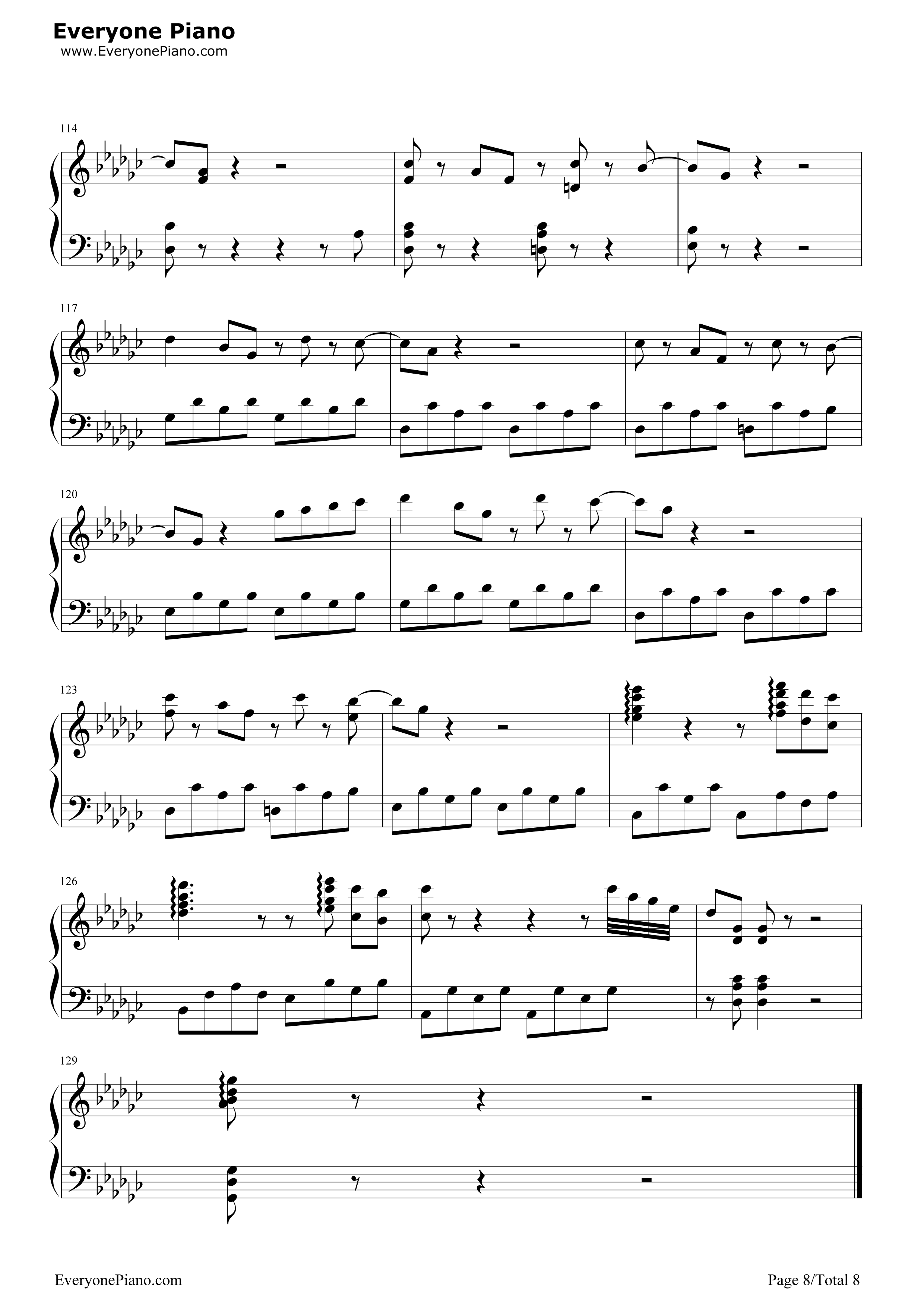 龙猫主题曲钢琴谱_宫崎骏