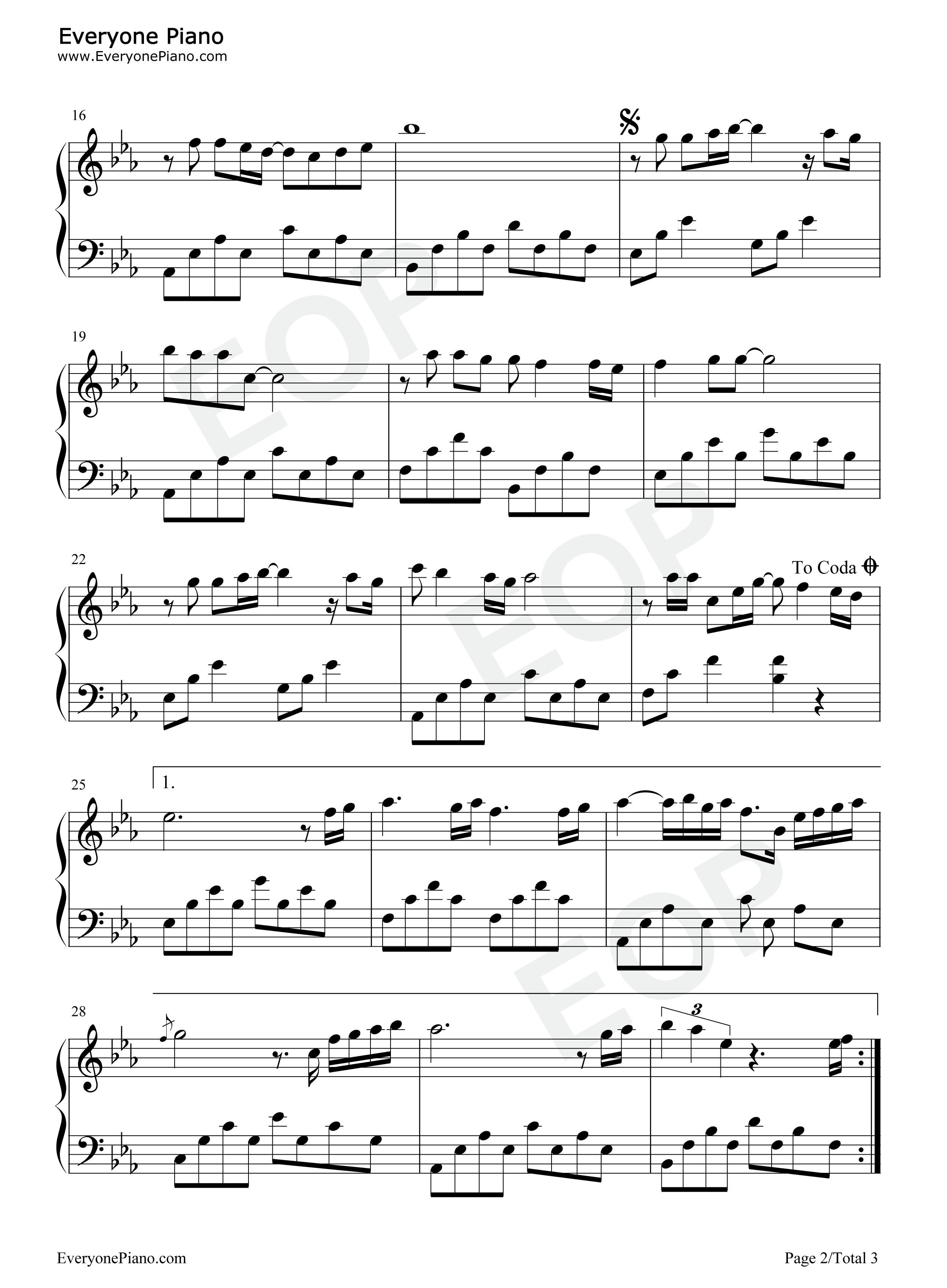 天天想你钢琴谱_张雨生